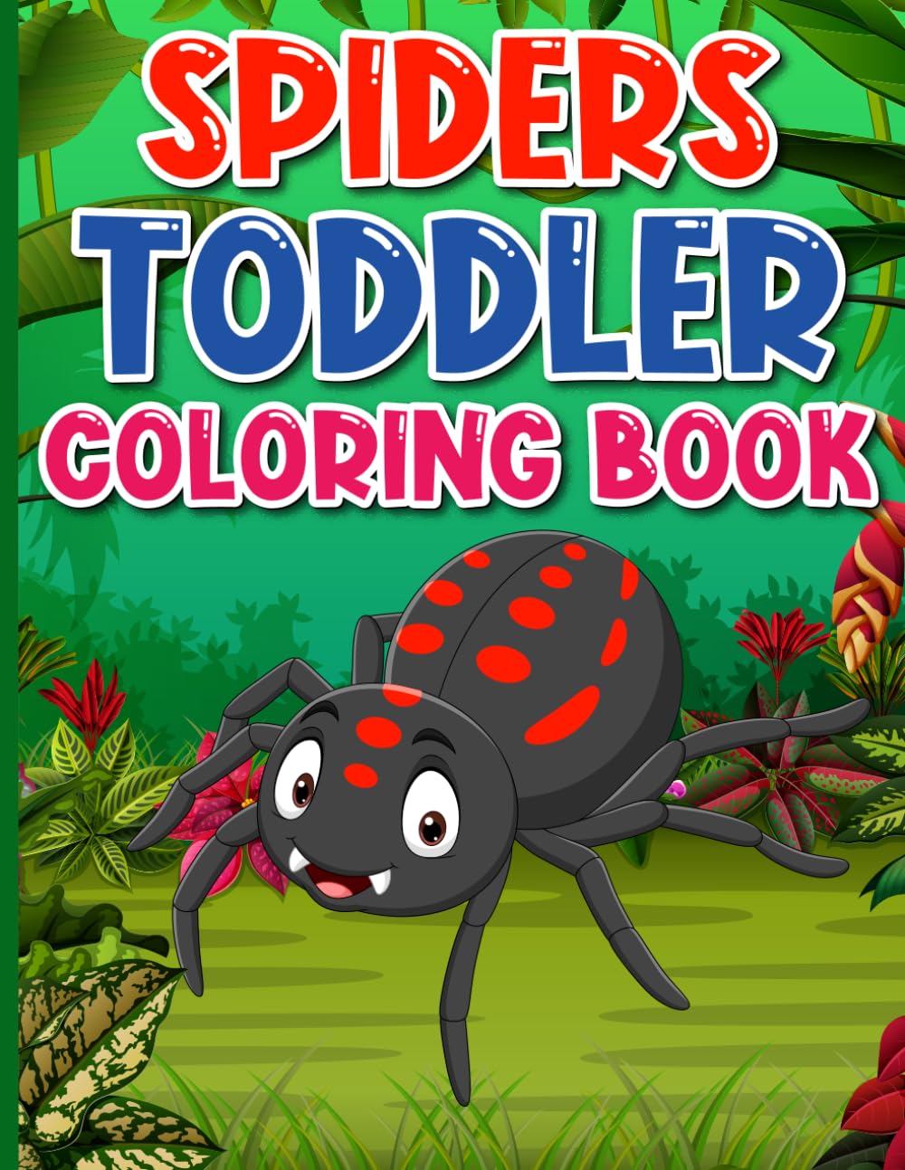 Spider Coloring Book For Toddlers | Spiders In Bushes Coloring Book | Halloween Coloring Book Spiders | Spiders Coloring Pages: Spiders Coloring Book ... Coloring | Halloween Spiders Coloring Book