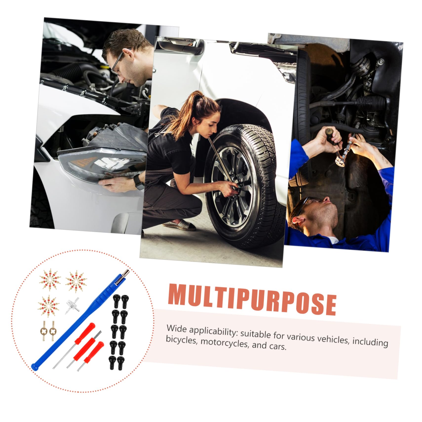 Mobestech 5ensembles Outil De Démontage Pour Valves De Pneus Kit De Réparation Pour Remplacements De Noyaux De Valve Compatible Avec Voitures Et