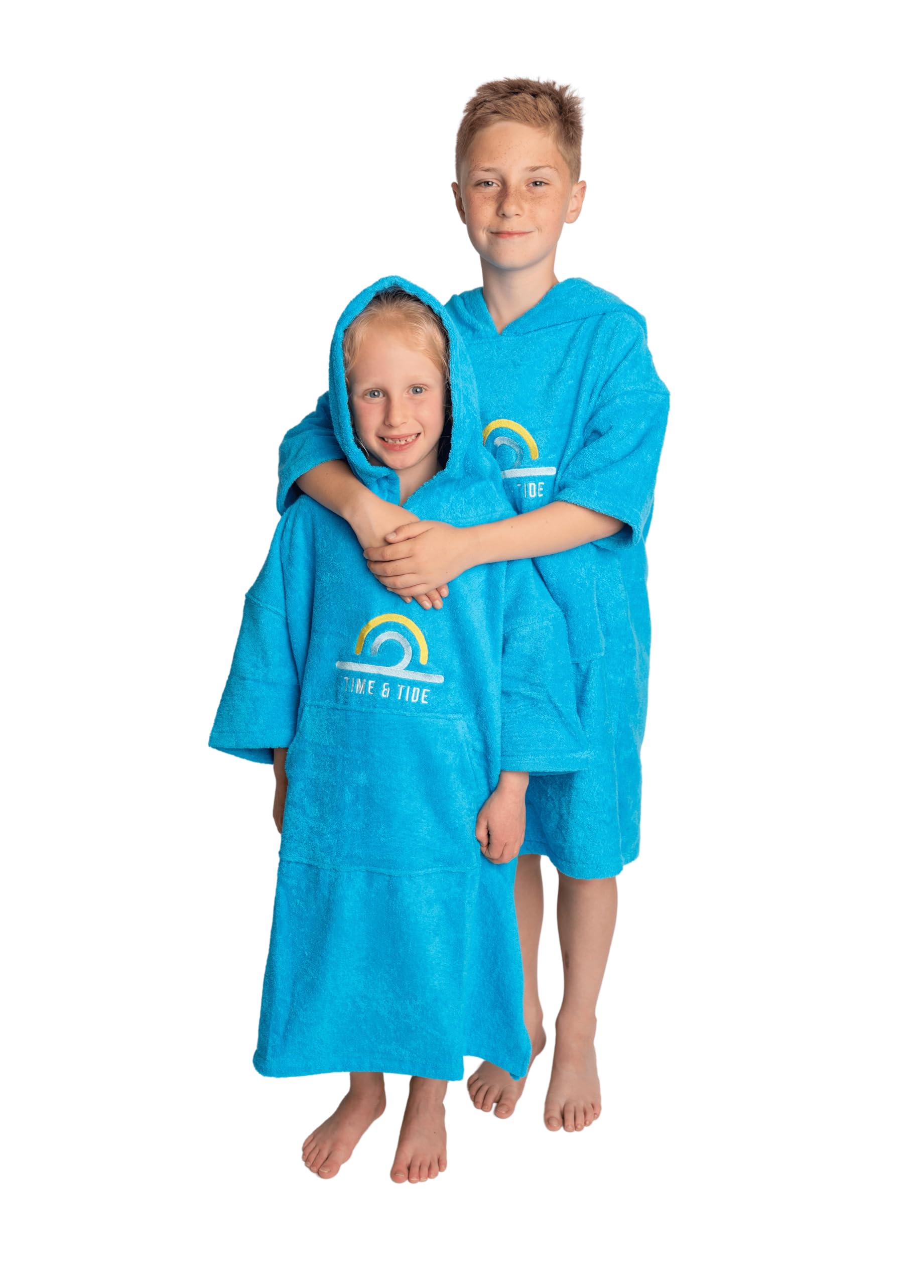 Time & Tide Peignoir en éponge pour enfants – Poncho à capuche en coton