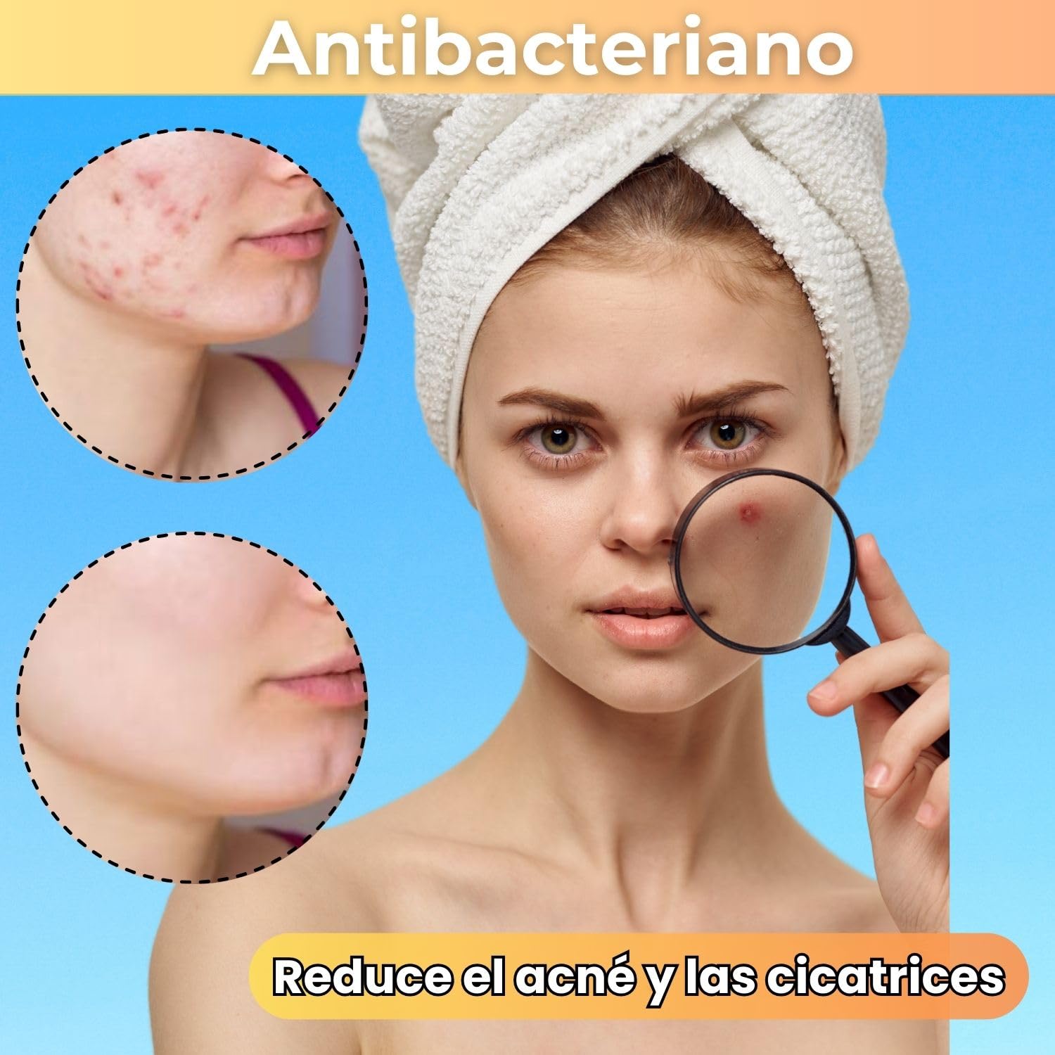 Alta frequenza professionale del viso e dei capelli - High Frequency Wand - Alta frequenza estetica facciale - Macchina rimuove rughe, acne e macchie sulla pelle - Tecnologia LED con 4 elettrodi