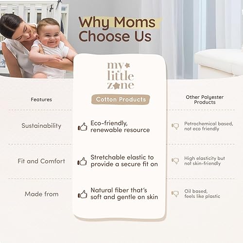 Miniatura 5 de Fundas para cambiador de bebé para niña, de 32 x 16 pulgadas, bolsillo profundo de 8 pulgadas, funda náutica, 100% algodón para cambiar pañales de