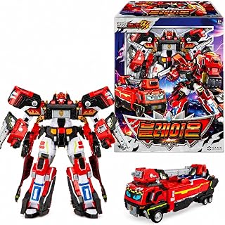 Metal Cardbot W BLAION Red Fire Engine Truck Transforming Robot Car Korean animation [並行輸入品]