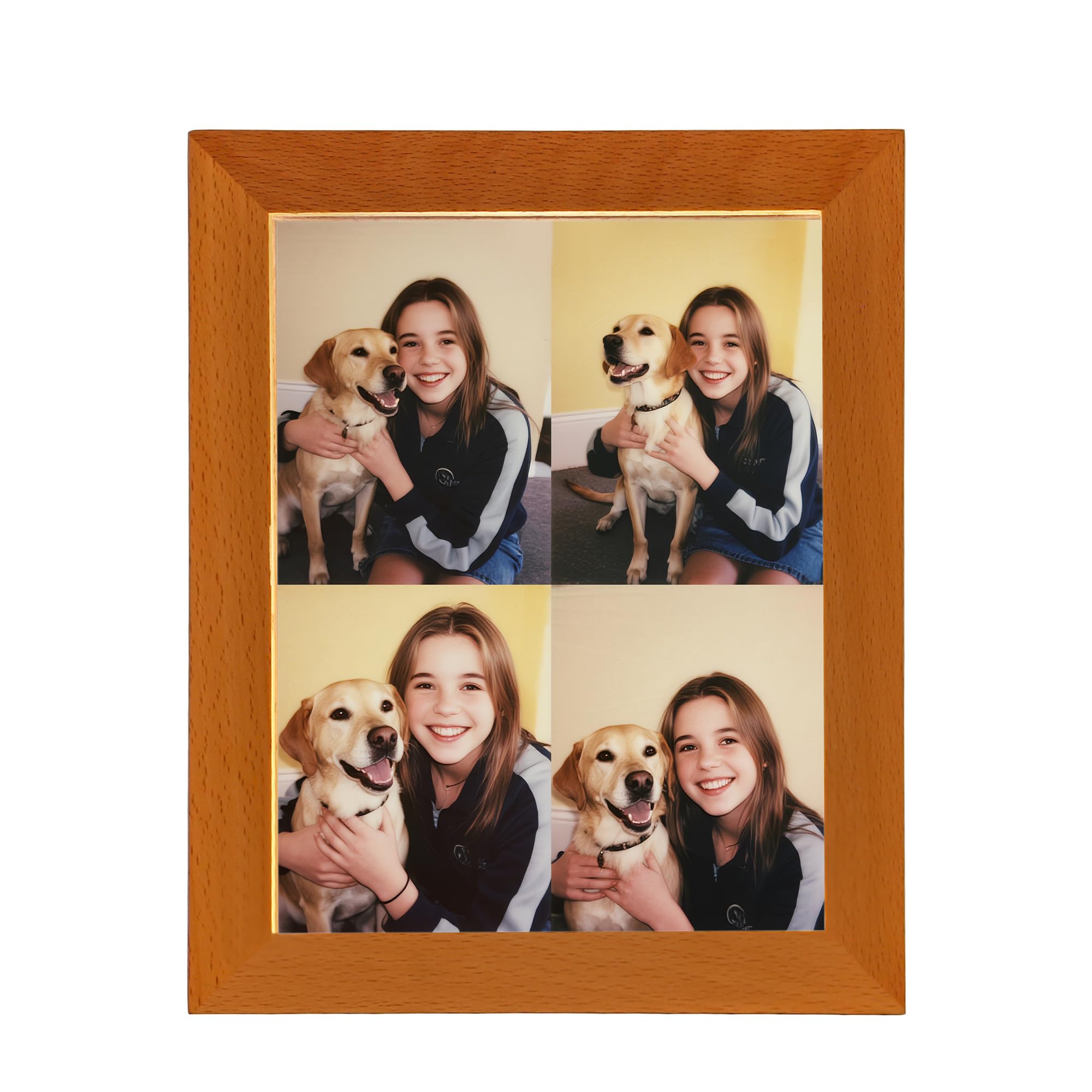 WSYEAR Custom Pet Lamp, Personalized Pet Acrylic Photo Frame Lamp, Custom Dog Gift with Photo, Dog Portrait Gifts- Memorial Gifts for Cute Lover, Forever & Always for Your Loved Ones