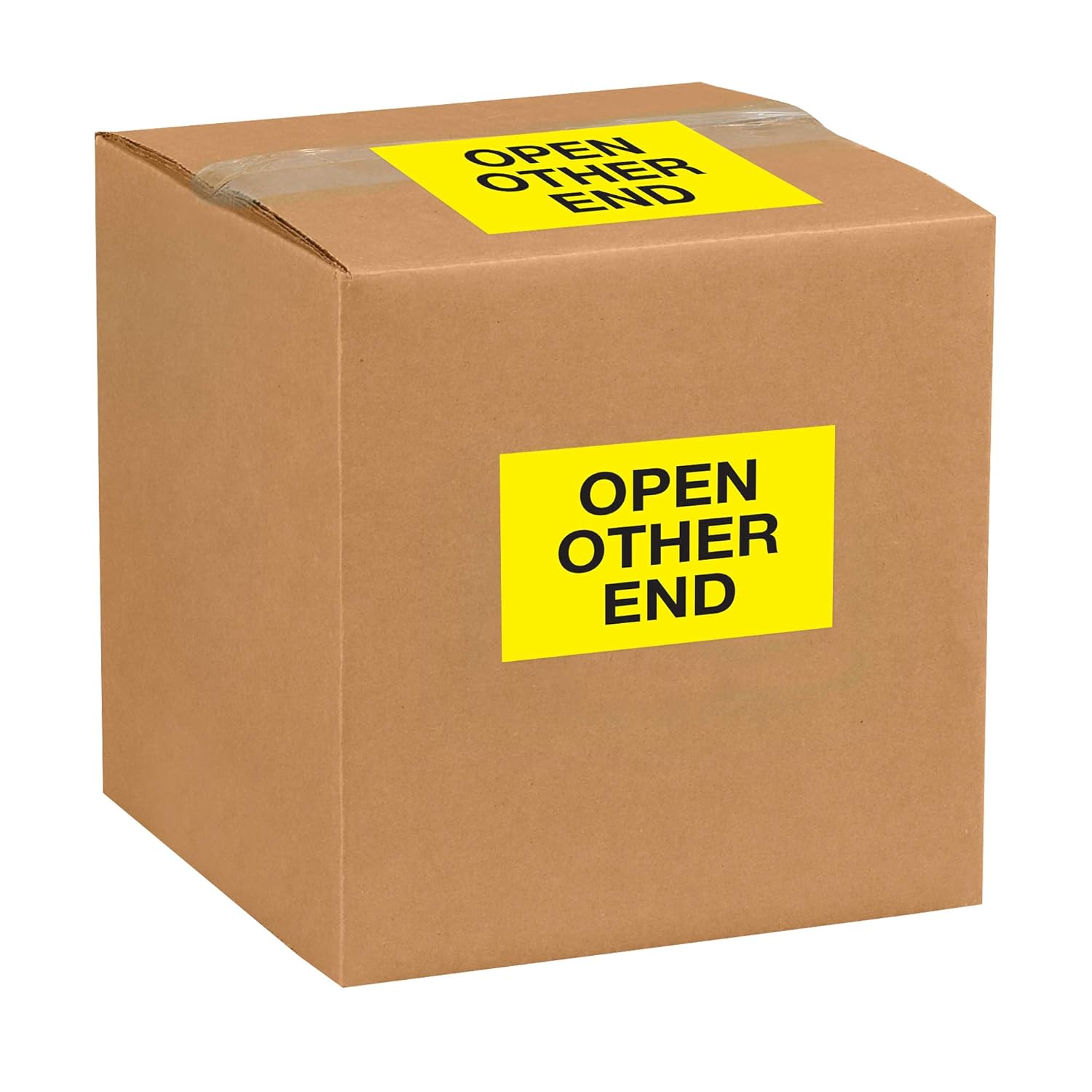 Partners Brand PDL2791 Tape Logic Labels, "Open Other End", 3" x 5", Fluorescent Yellow