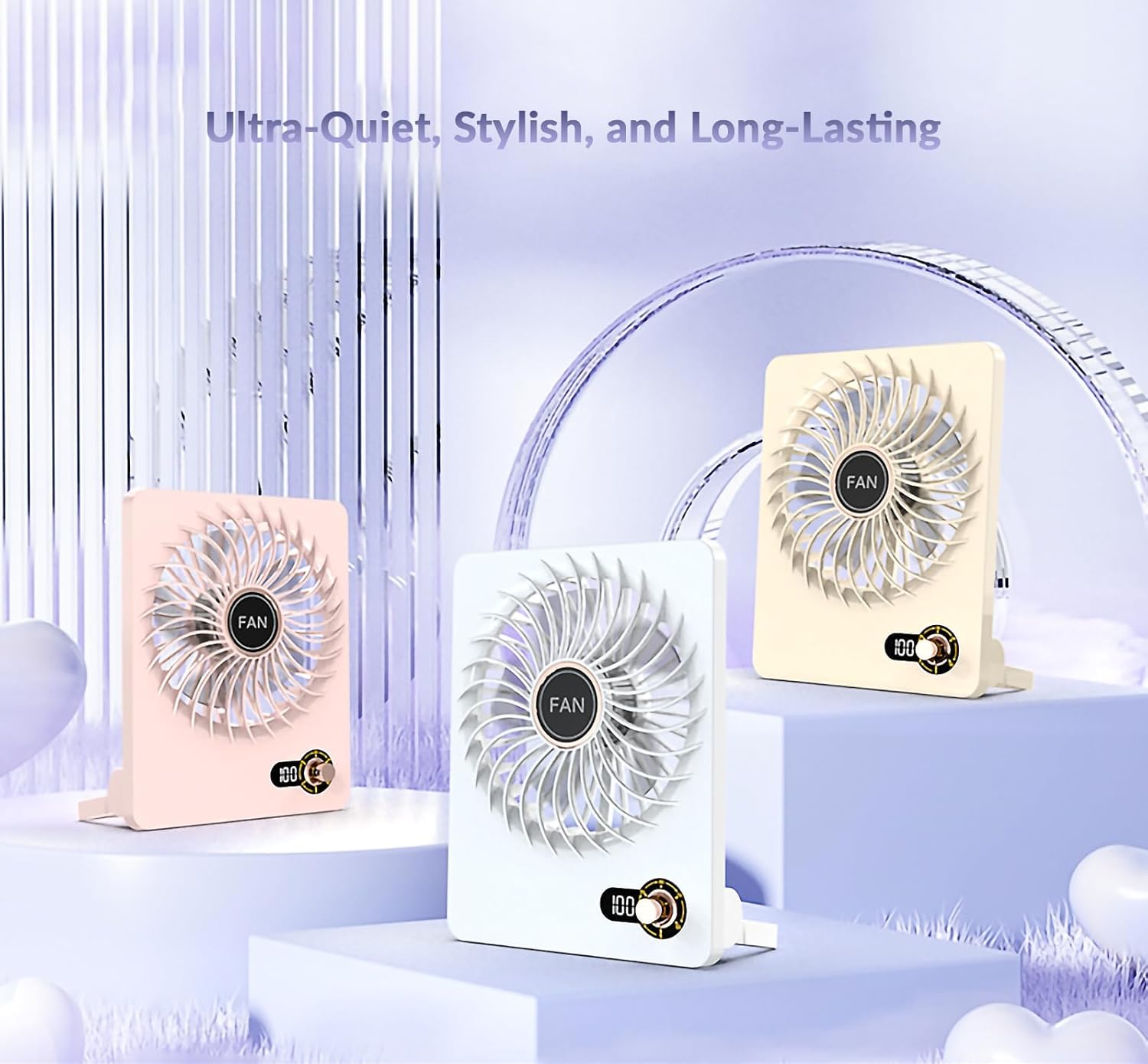 Mini Desk Fan (Pink)