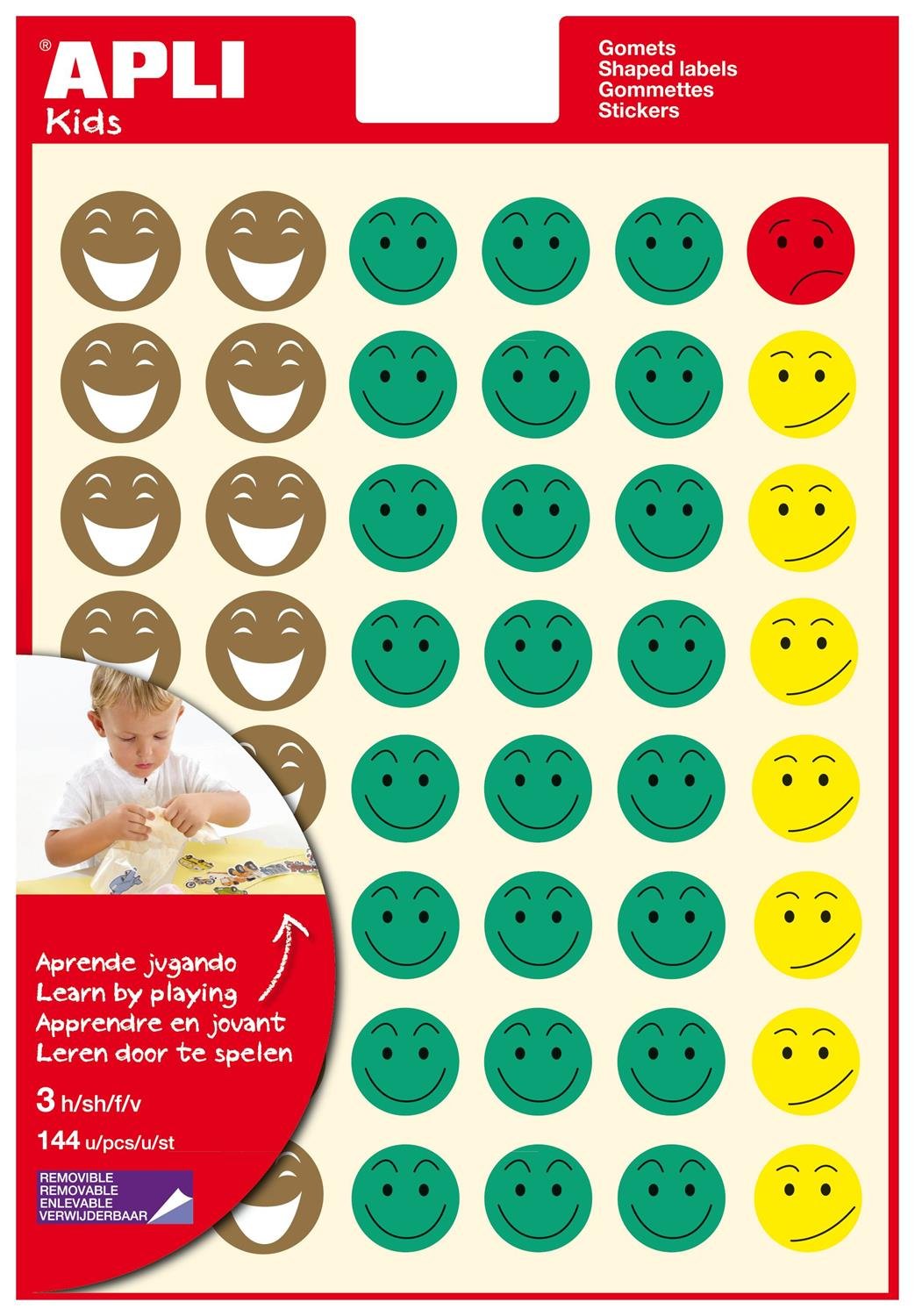 Apli Kids 12791 Smile Stickers (Pack of 3)