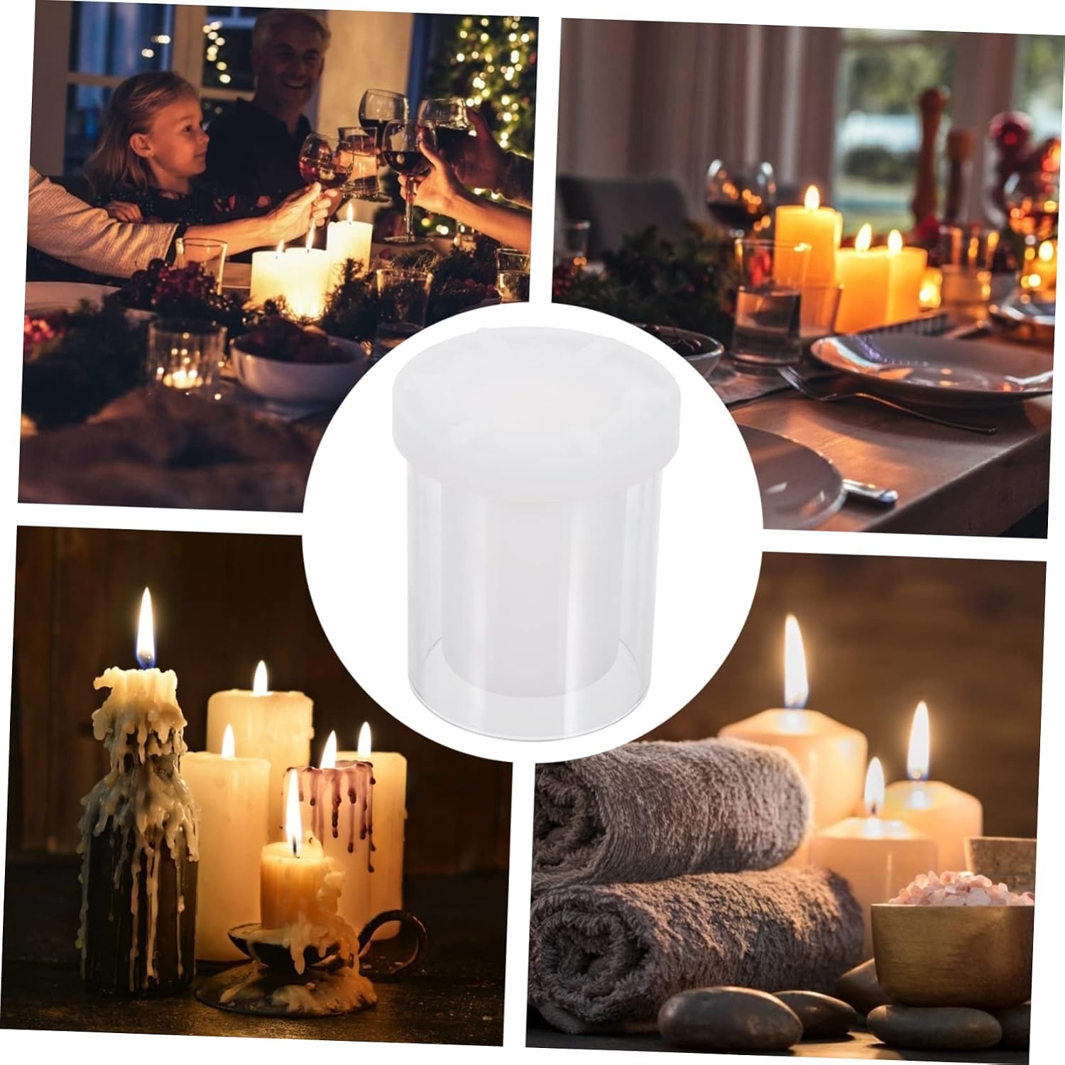 DIY Plastic Cylinder Candle Mold, Hollow Pillar Design for Candle Making