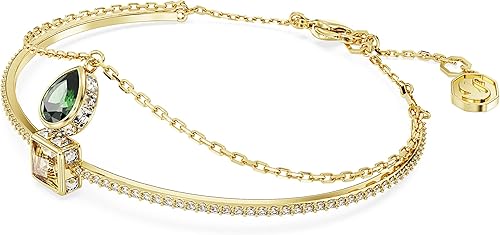 Miniatura 2 de Swarovski Chroma Twist Cocktail Ring, Versatile Multi Color Crystals, Playful Rotating Construction, Gold Tone Finish