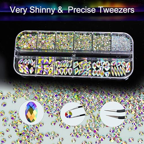 Miniatura 9 de 412 dijes para uñas, 3D rosa, blanco y negro, decoración de uñas acrílicas, flores de primavera, perla para uñas, decoración de uñas, decoración