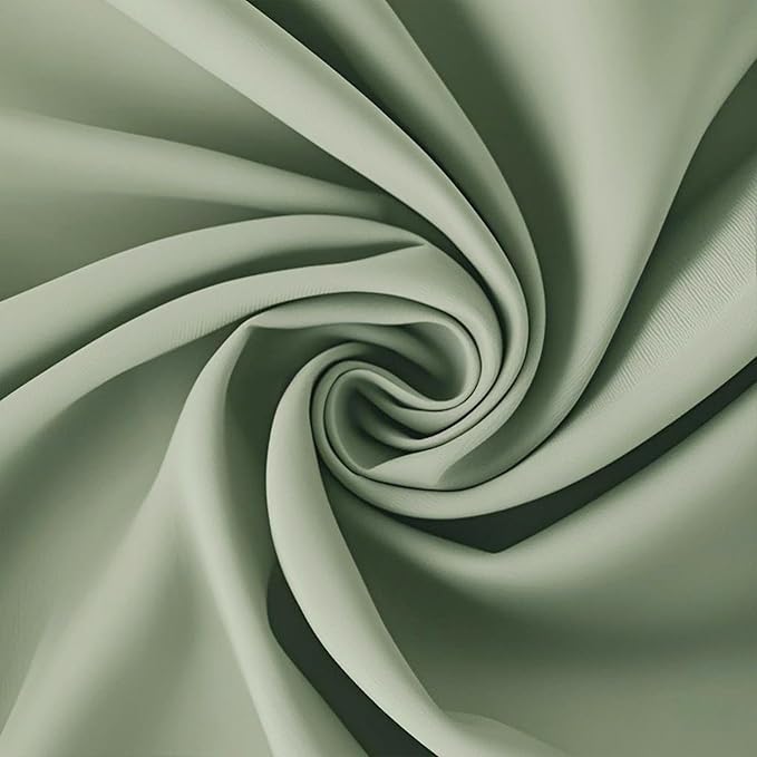 Servilletas de Tela Poliéster FOLINS&HOME, Verde Salvia, 17x17 Pulgadas, Juego de 4 miniatura 4