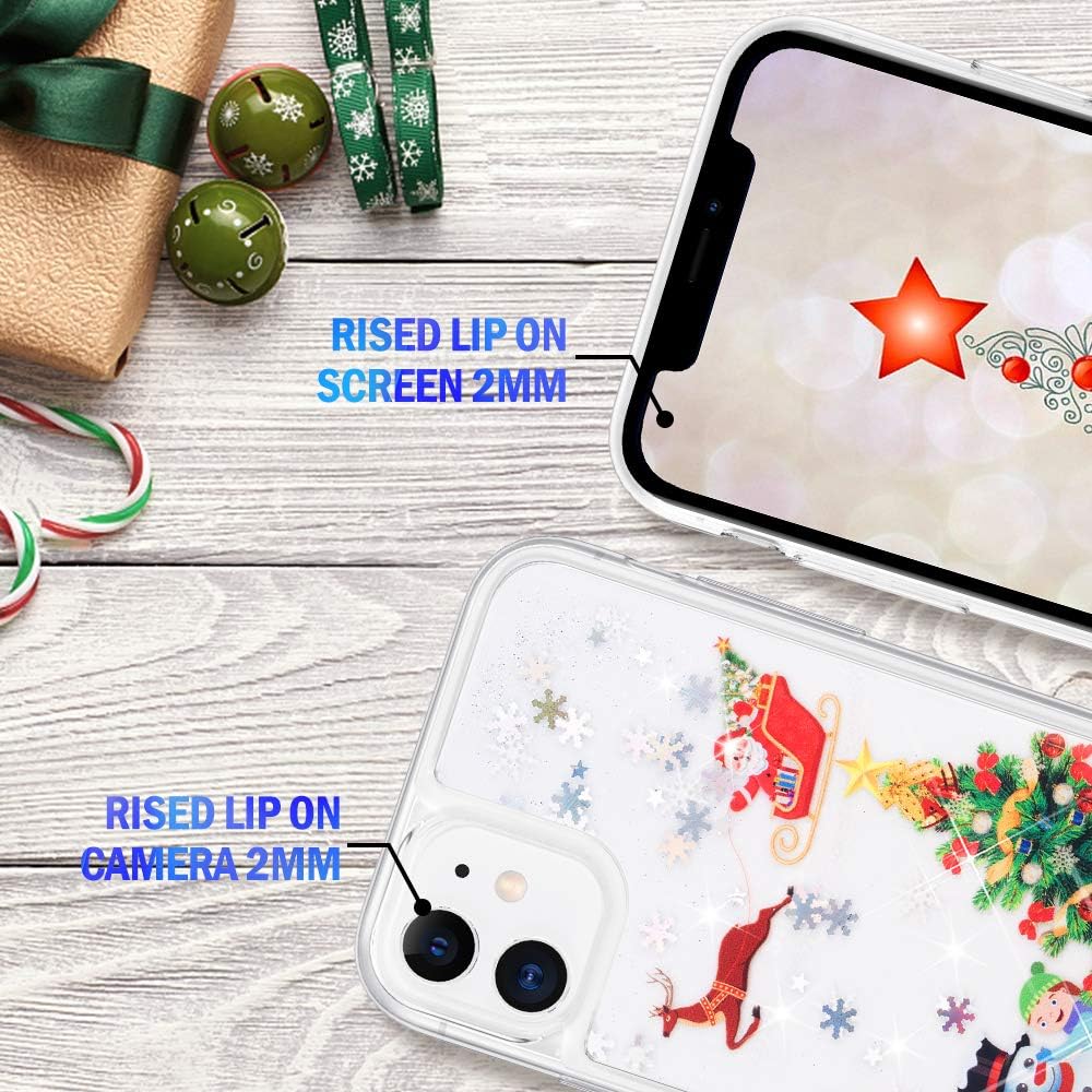 Maxdara Case for iPhone 11 Case Glitter Liquid for Women Girls (Screen Protector) Bling Shiny Sparkle Luxury Pretty Soft TPU Phone Case Cover for iPhone 11 6.1 inches (Tree)