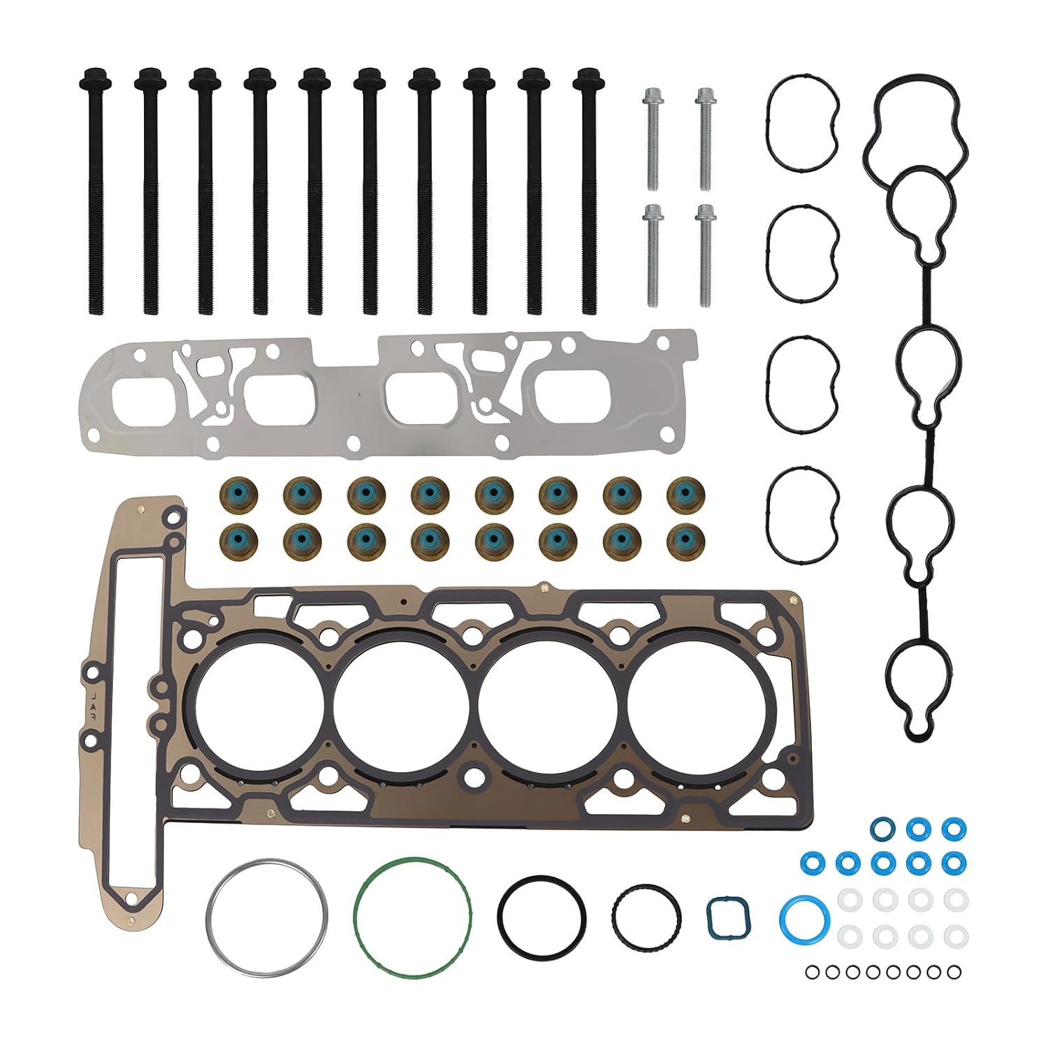 Head Gasket Bolts Set Fits for 2008-2012 Malibu HHR for 2008-2010 G5 G6 Aura Sky Vue ES72196 21018819 for 2008 G5 G6 Aura Sky Vue ES72196 Auto Party