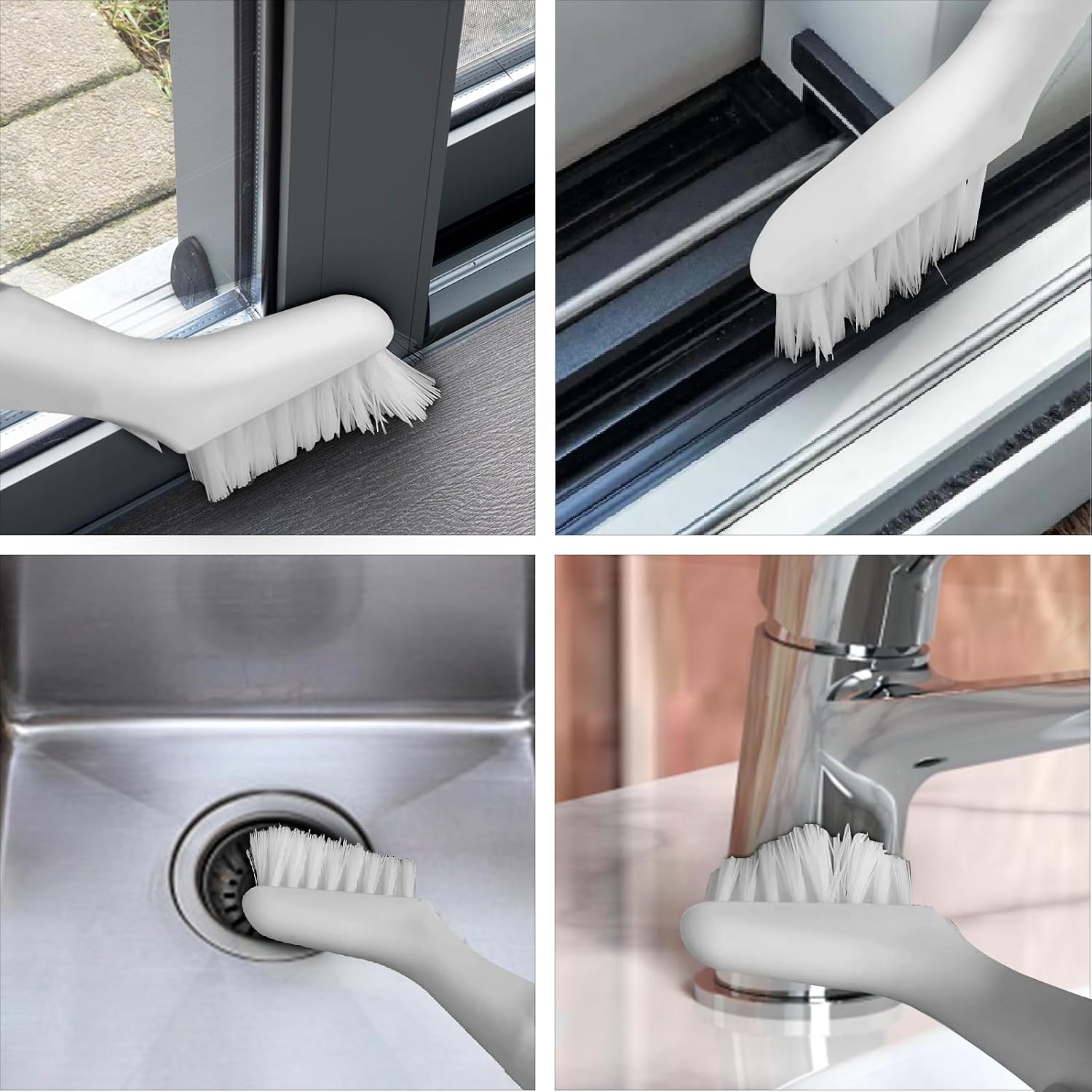 Set 4 Cepillos Limpieza Profunda - Cocina/baño (Ergonómicos)