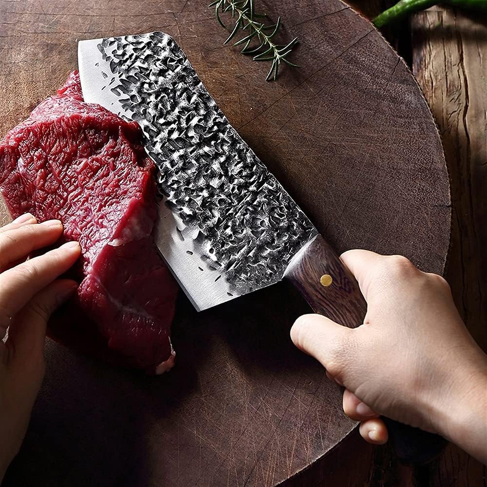 DAXXIN Meat Cleaver,Cleaver Knife, Handmade Forged Chef Knife High Carbon Stainless Steel Sharp Blade Cleaver Kitchen Knives Chef Slicing Chef Cooking Tools