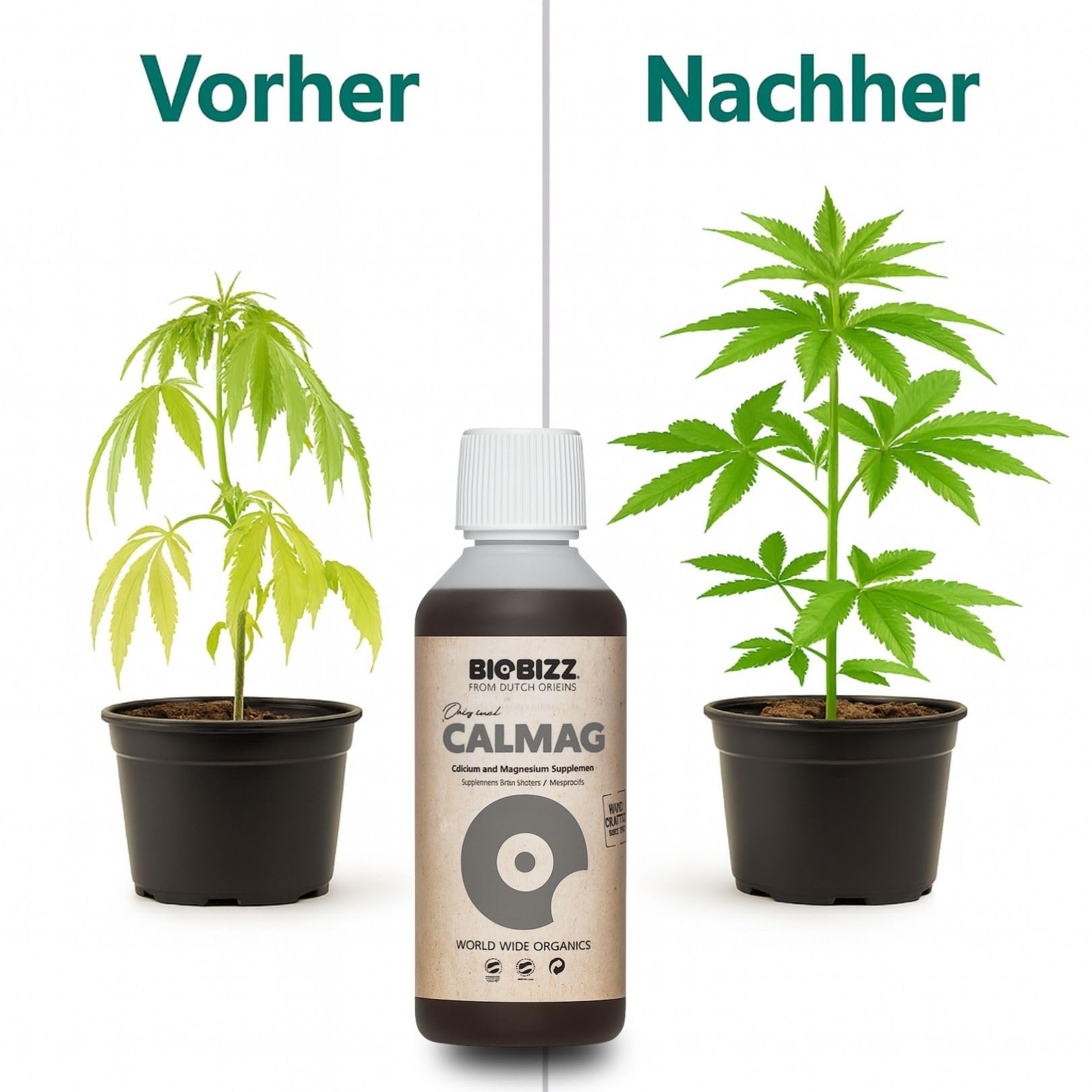 Weedness BioBizz CalMag 5 Liter - Naturdünger NPK Dünger Grow Flüssig Bio Organischer Tomaten Gurken