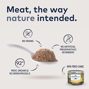 ZIWI Peak Wet Cat Food All Natural, High Protein, Grain Free, Limited Ingredient, with Superfoods (Chicken, Case of 24, 3oz Cans)