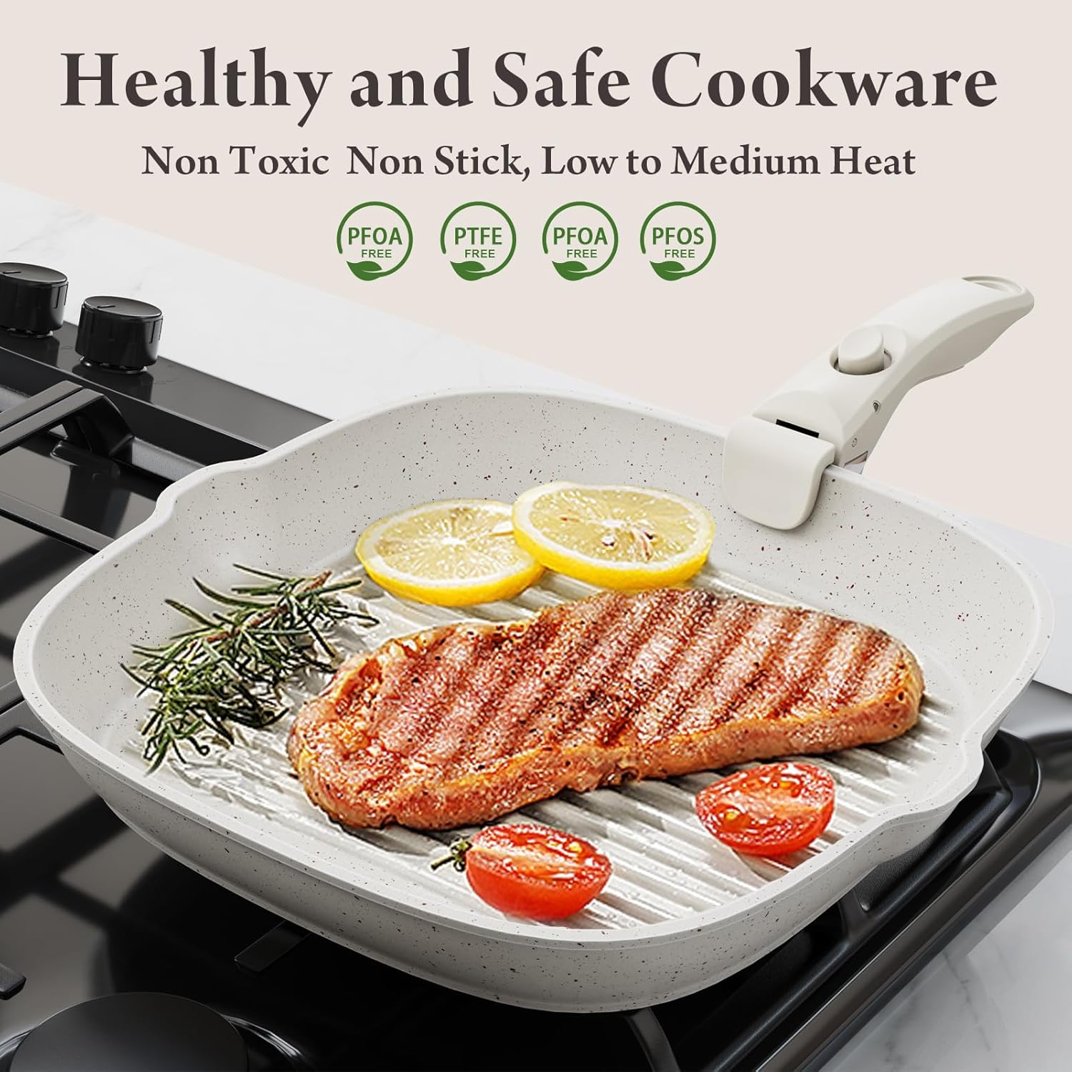 19Pcs Cookware Set + Extra Handle