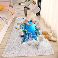 Vista 10 de Manta de esponja de baño y cocina absorbente de espuma suave (23.5 x 59 pulgadas), almohadilla de franela antideslizante brillante impresa en 3D