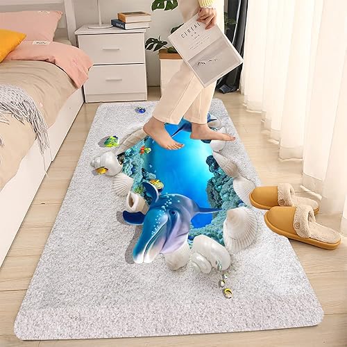 Miniatura 10 de Manta de esponja de baño y cocina absorbente de espuma suave (23.5 x 59 pulgadas), almohadilla de franela antideslizante brillante impresa en 3D