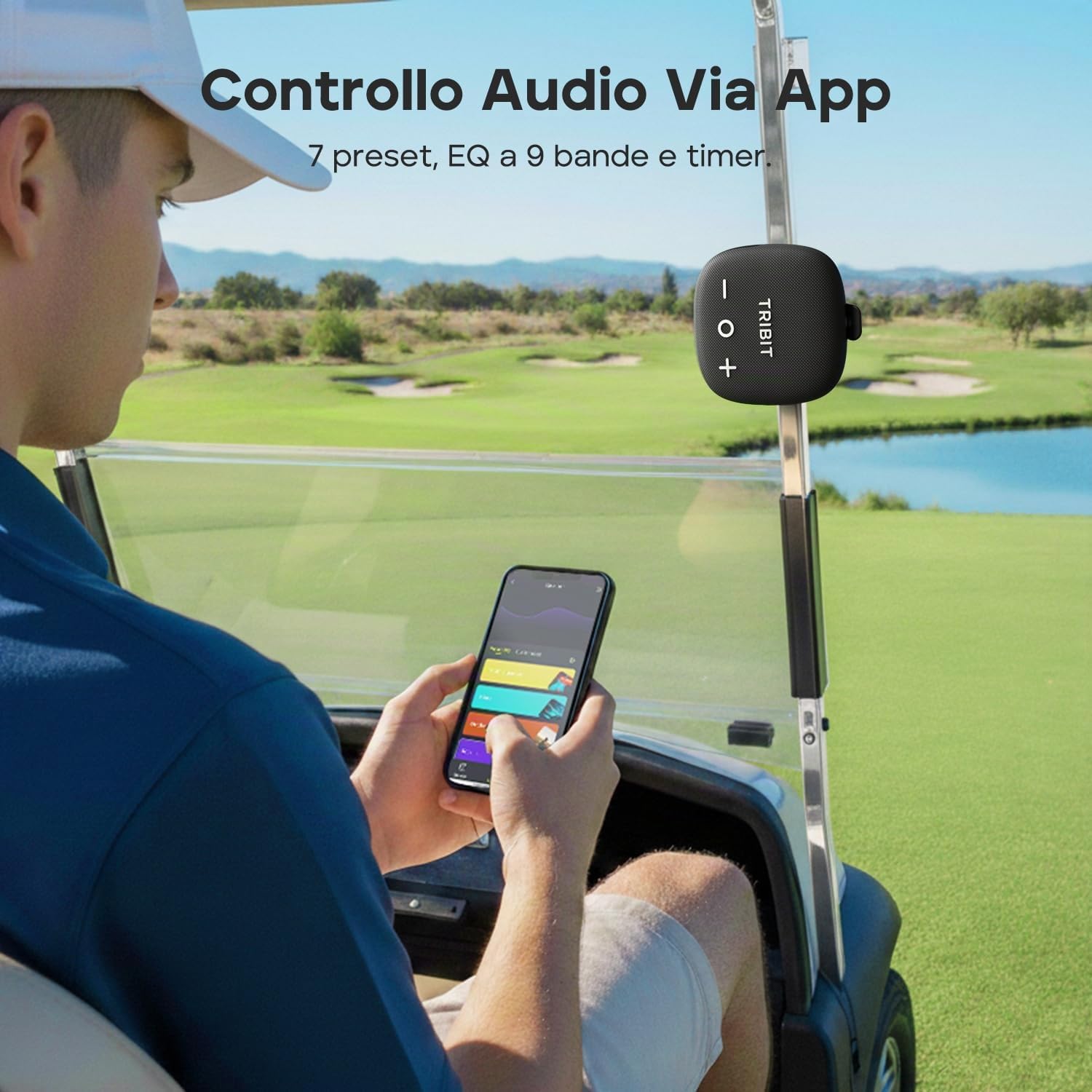 Tribit StormBox Micro 3 Cassa Bluetooth Portatile con Suono XBass da 13W, Bluetooth 6.0, 24 Ore di Autonomia, Impermeabile IP68, Cinghia e Attacco Magnetico per Bici, Golf e Attività Outdoor, Nero