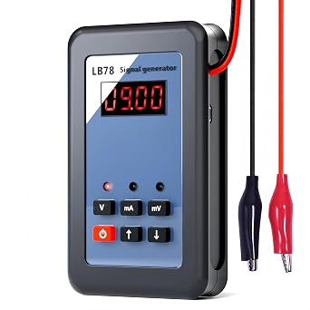 LB78 Current Signal Generator, 4-20mA /0-10V/mV Signal Source Calibrator Tester, Multifunctional Current Voltage Analog Simulator with LCD Display & Built-in Self-Protection Fuse