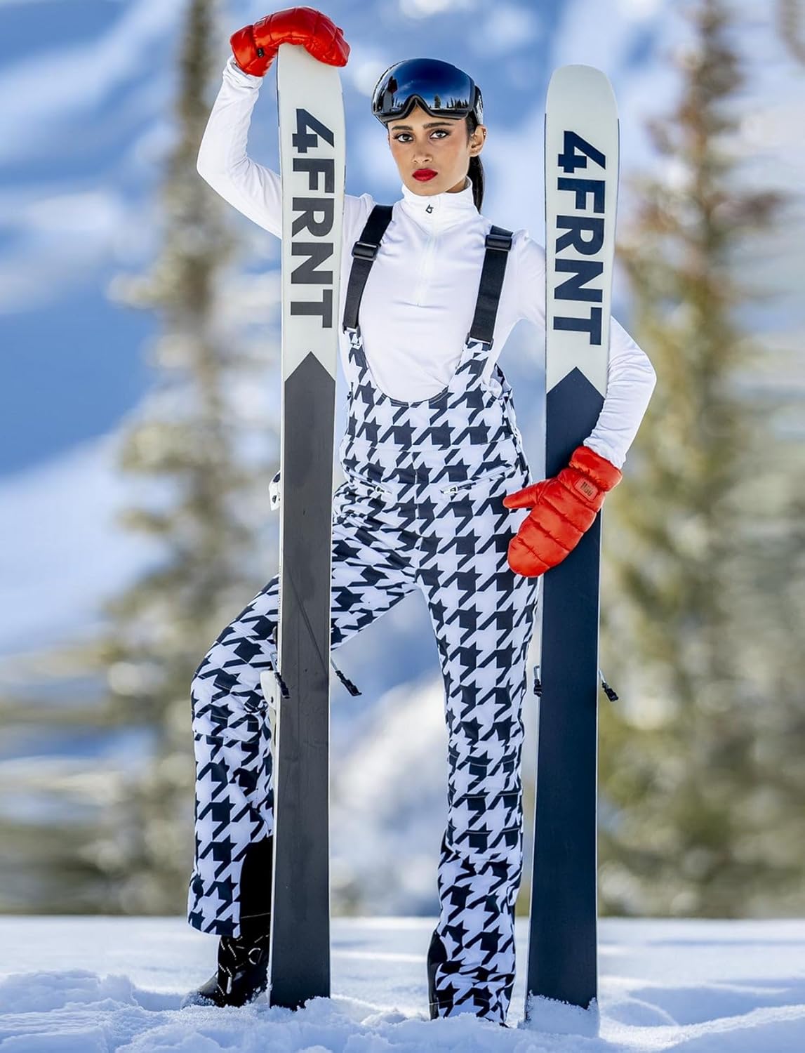 GSOU SNOW Womens Ski Bibs Snow Pants Snowboard Slim Overalls Insulated Waterproof Windproof Warm Winter - Image 4