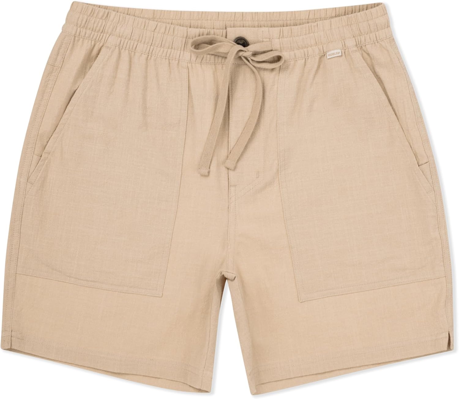 Hurley Men's Naturals 6" Inseam Cotton Walk Shorts, 17" Outseam, Elastic Waistband & Drawstring