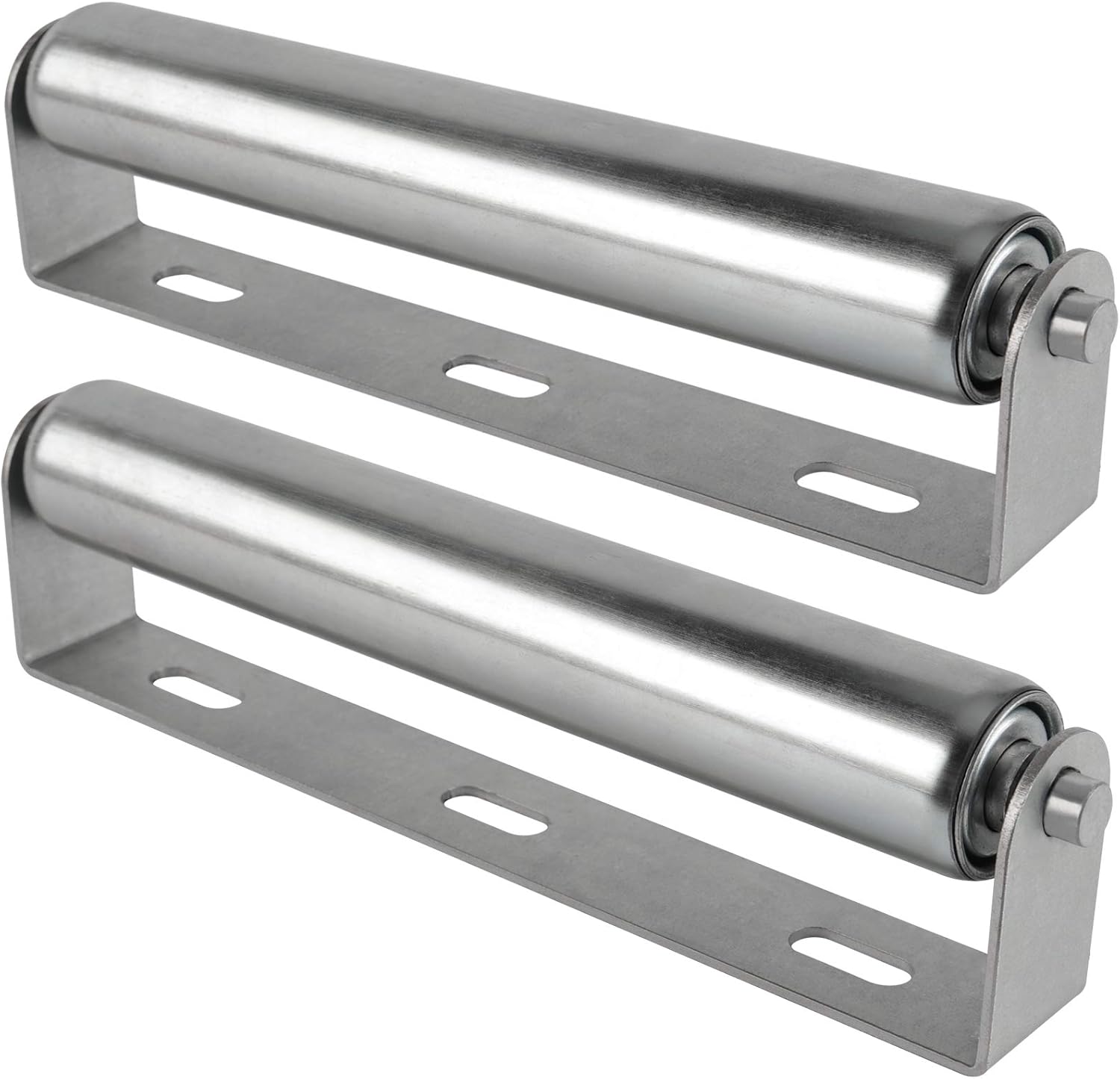 HOZEON 2 Pack 10 Inches Long Roller and Bracket Set, 1.5 Inch Diameter Galvanized Steel Long Roller with Bracket, Roller and Bracket Set for Conveying All Kinds of Goods and Heavy Objects : Industrial & Scientific