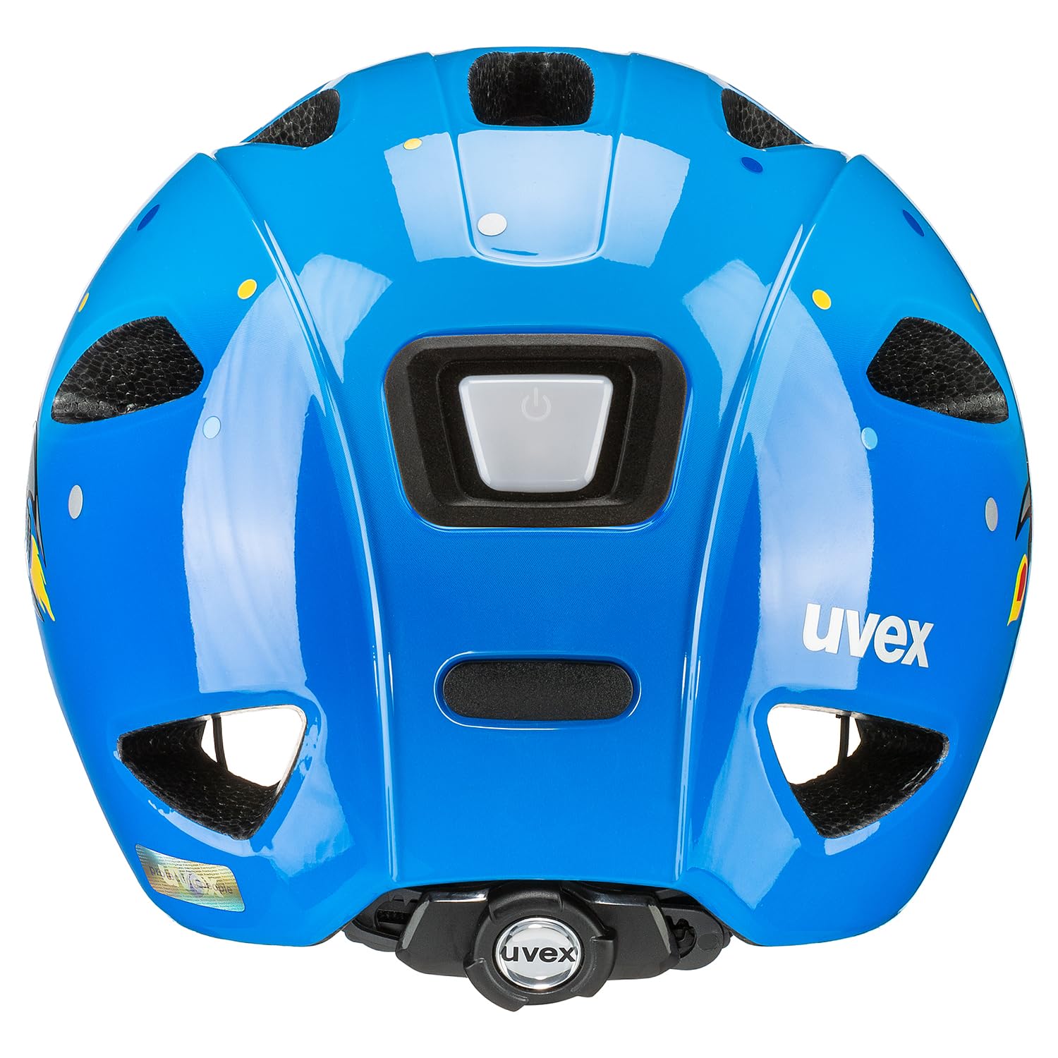 uvex oyo style - lekki kask rowerowy dla dzieci - indywidualna regulacja wielkości - możliwość zainstalowania światła LED - blue rocket - 50-54 cm