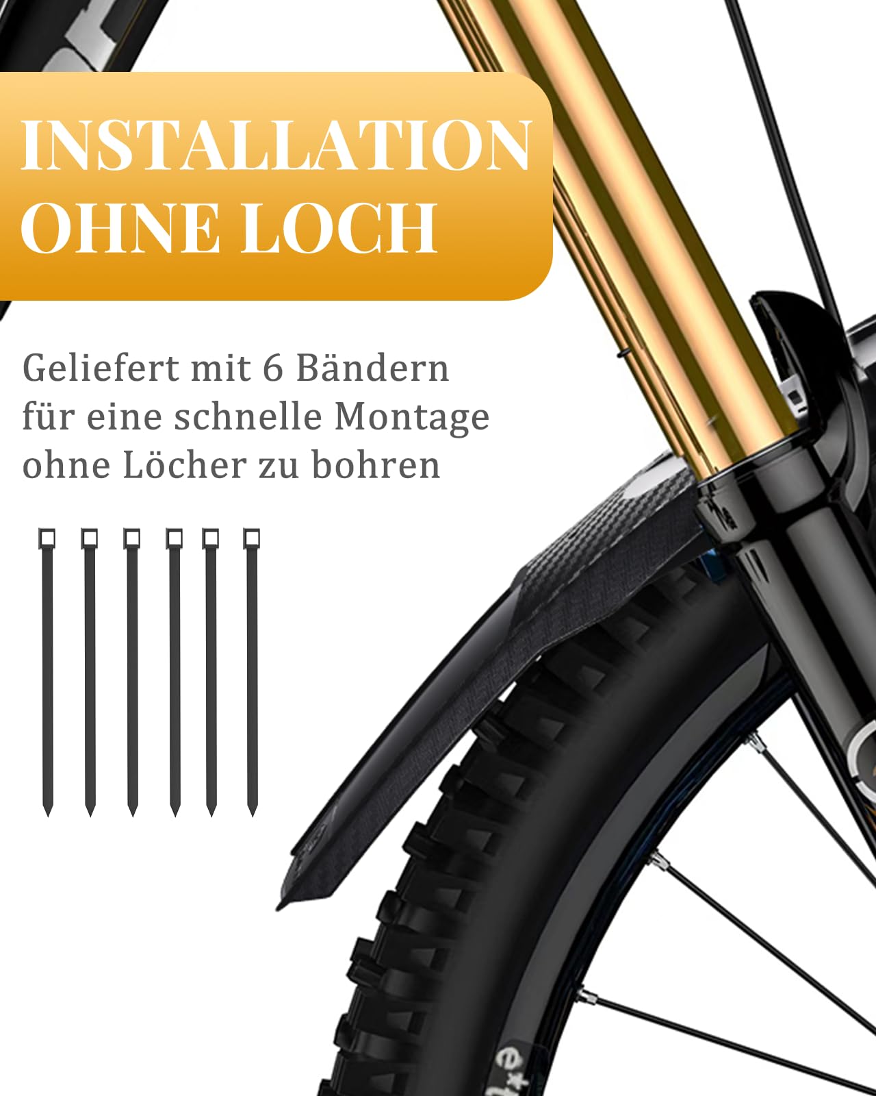 SUNFATT Fahrrad-Schutzblech-Set MTB [NUR 24-29 Zoll