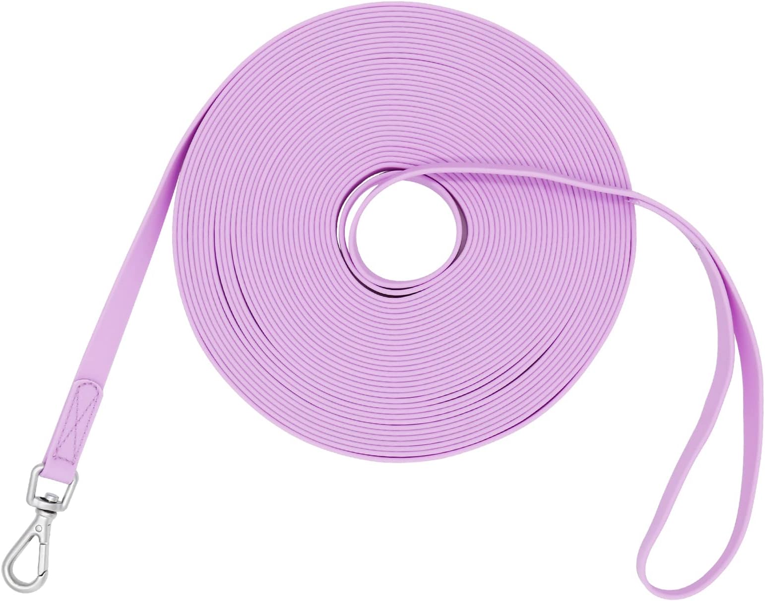 NIMBLEWaterproof Dog Training Leash 50FT 30FT 15FT 10FT 5FT Heavy Duty Recall Long Lead for Large Medium Small Dogs (50FT, Purple)