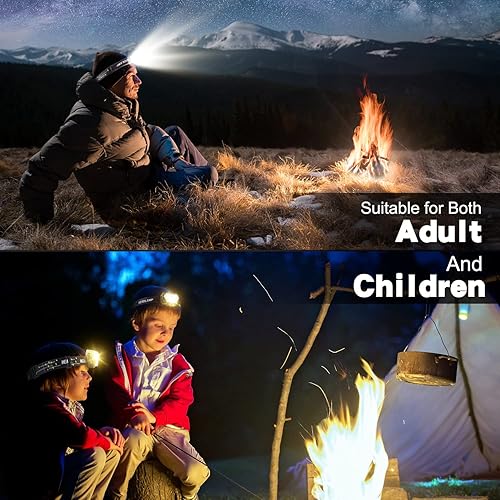 Miniatura 7 de Linterna frontal LED de 2500 lúmenes, luz frontal recargable con sensor de luz roja para correr, ciclismo, camping, impermeable, paquete de 2