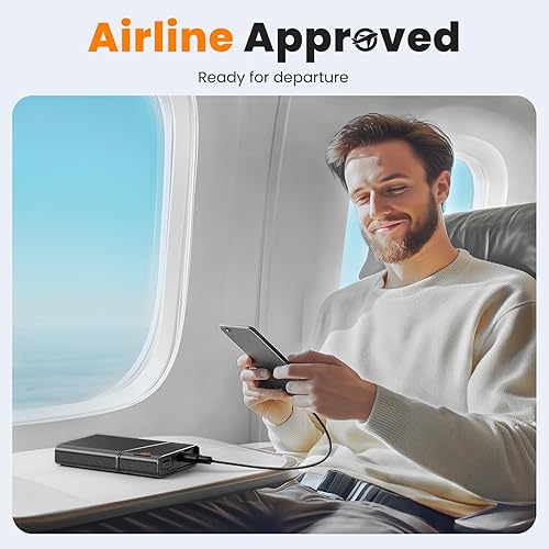 Miniatura 7 de Cargador Portátil Banco de Energía, 20000mAh 22.5W PD Carga Súper Rápida con Cable USB C Integrado de Entrada y Salida, Batería Externa para