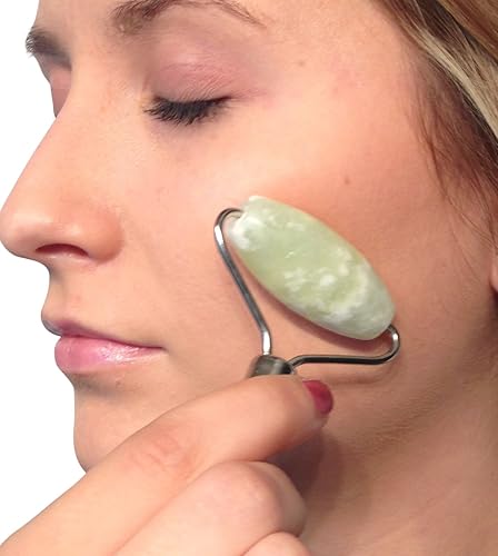 Miniatura 6 de Rodillo Derma de Jade, rodillo de masaje individual terapia infrarroja para antienvejecimiento, relajación y alivio del estrés, terapia de