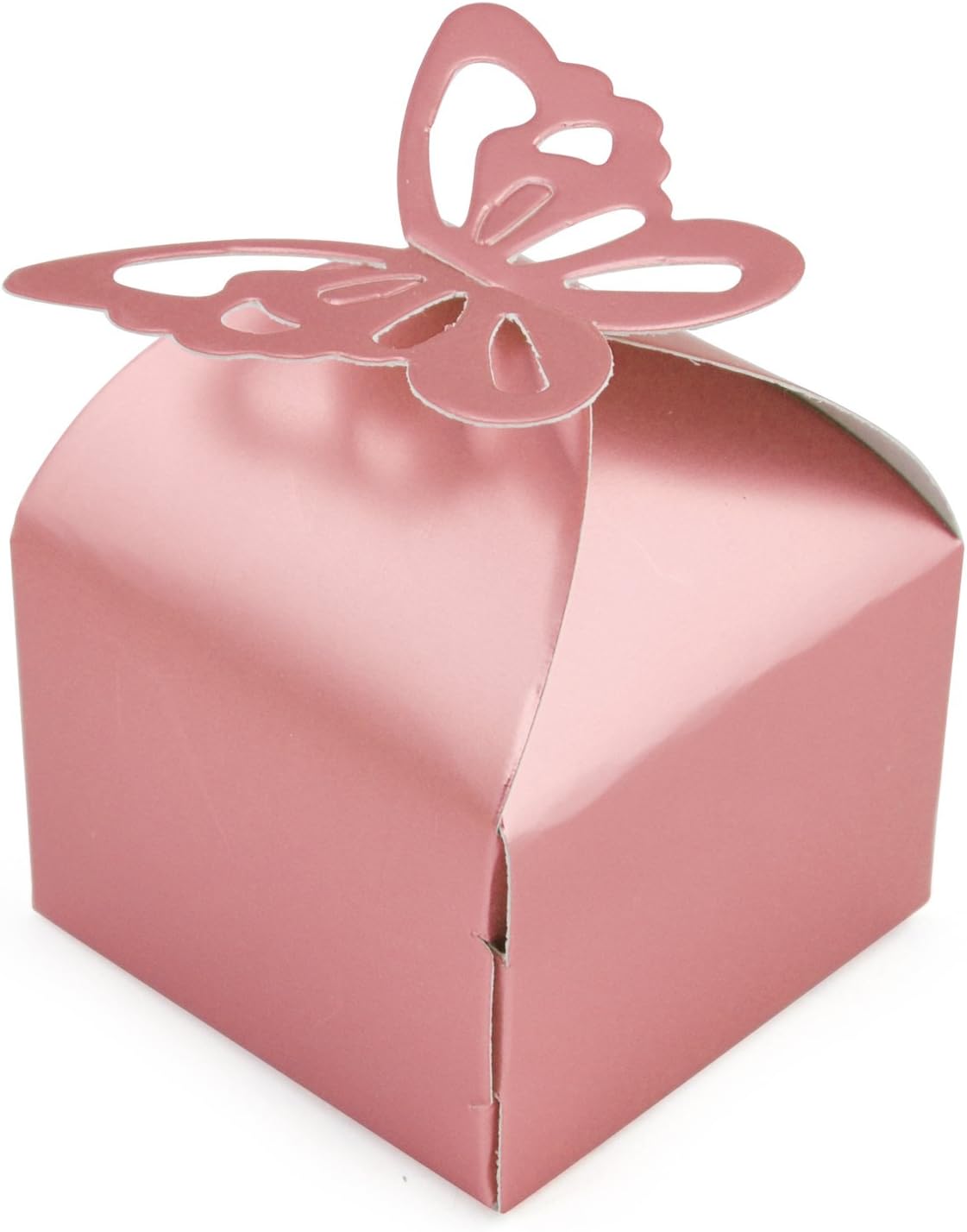 TRIXES 50 Pcs Wedding Favour Butterfly Boxes Bridal