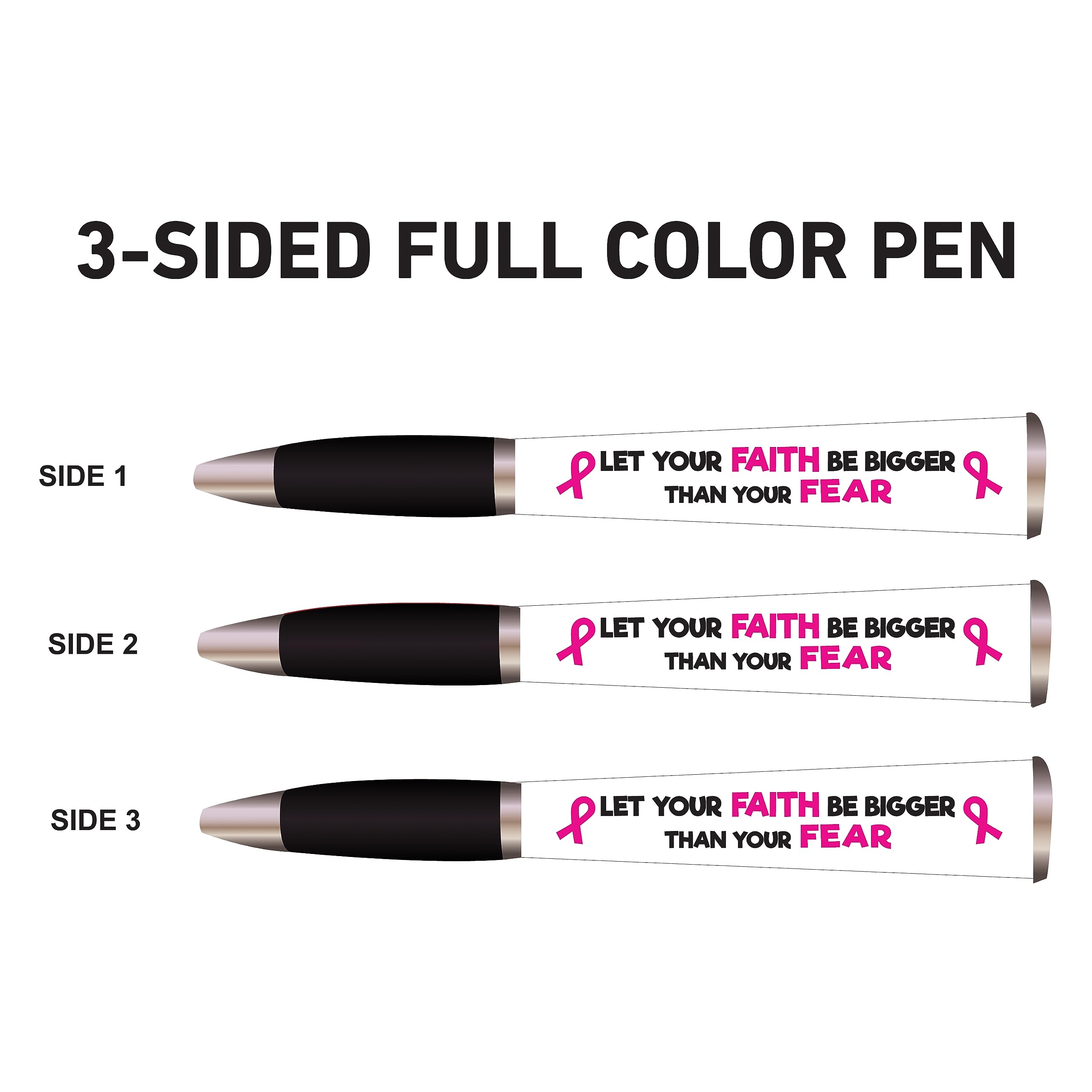 Ctosree Lot De 50 Stylos à Bille Rétractables à Encre Noire Pour La Sensibilisation Au Cancer Du Sein - Stylo à Bille En Plastique Rose Pour La Sensibilisation Au Cancer Du Sein