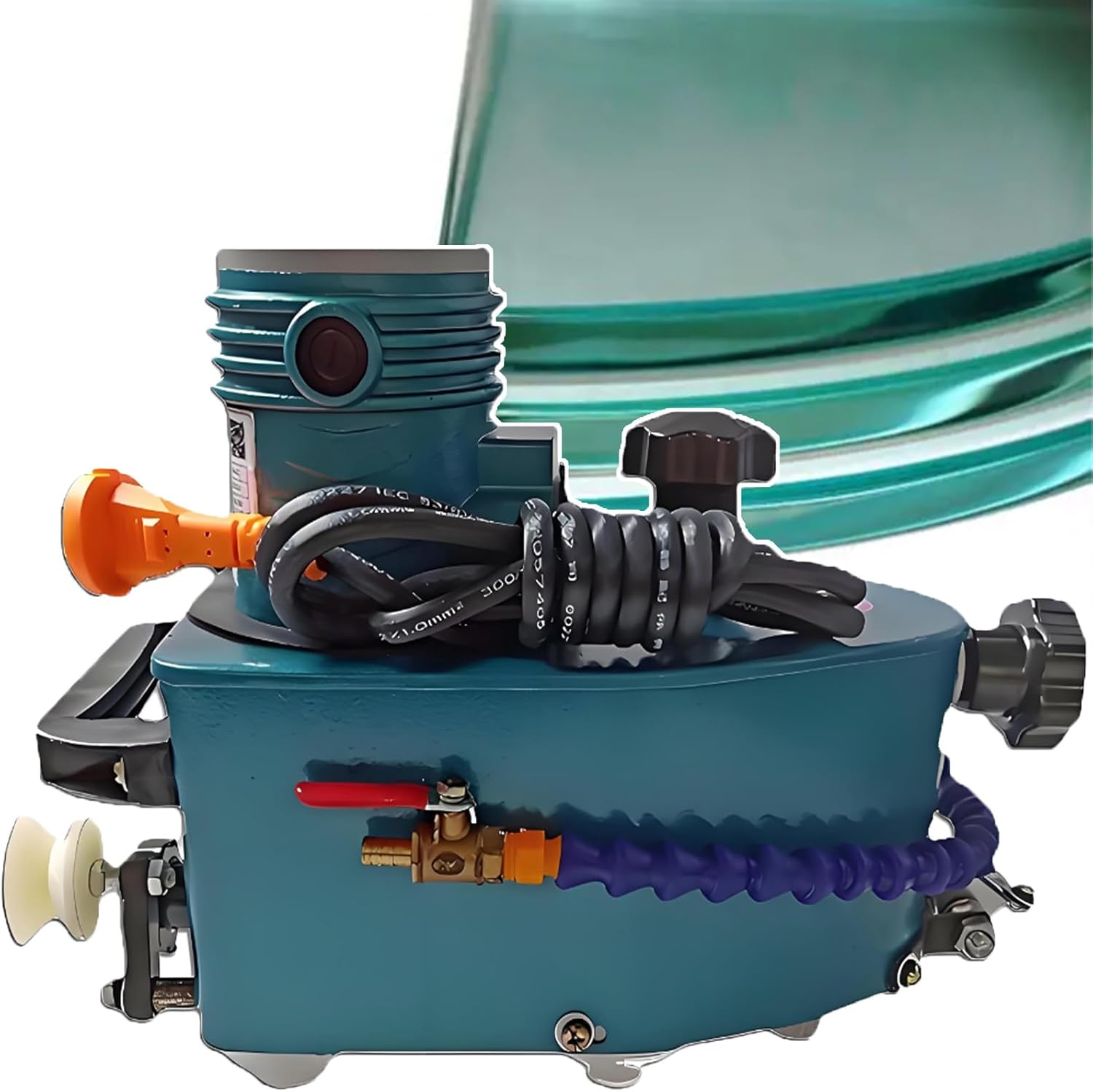 All-in-One Portable Electric Glass Edger, 800W High-Speed Electric Small Glass Grinder For Flat/Round Edges,Diamond Wheels For Glass, Acrylic, Tile, and Marble Projects 6mm