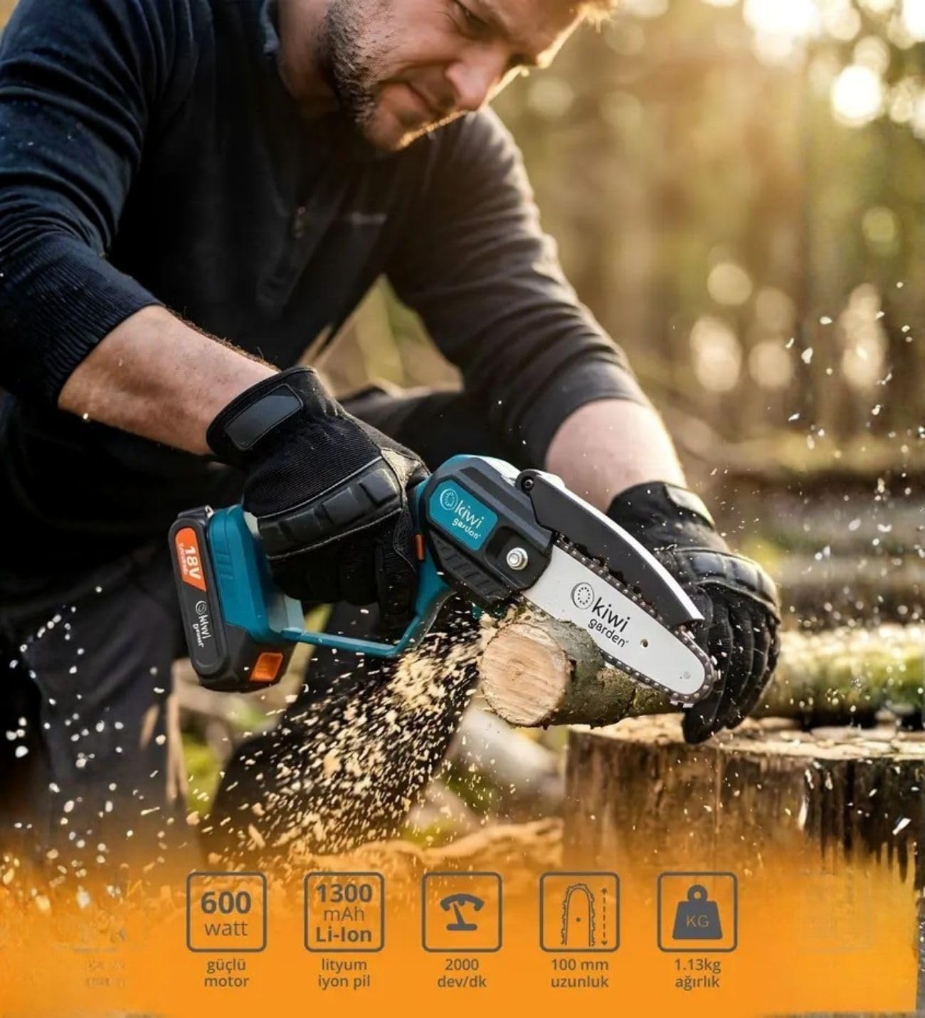 Q multi  Kiwi Garden KGCS 882 Şarjlı Testere 600W/18V/1.3Ah : Amazon.com.tr