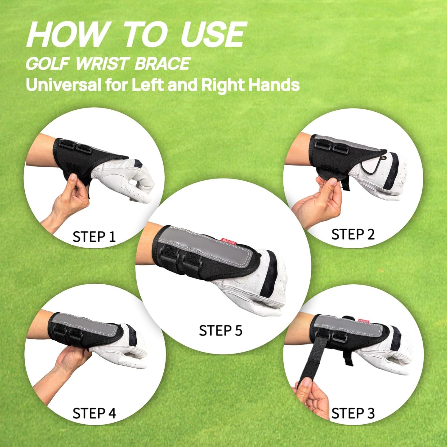 3-Piece Golf Wrist Trainer,Arm Band Kit & Golf Grip -Golf Swing Posture Corrector Training Aid for Men Women Beginners,Premium Gift Box Packaging.