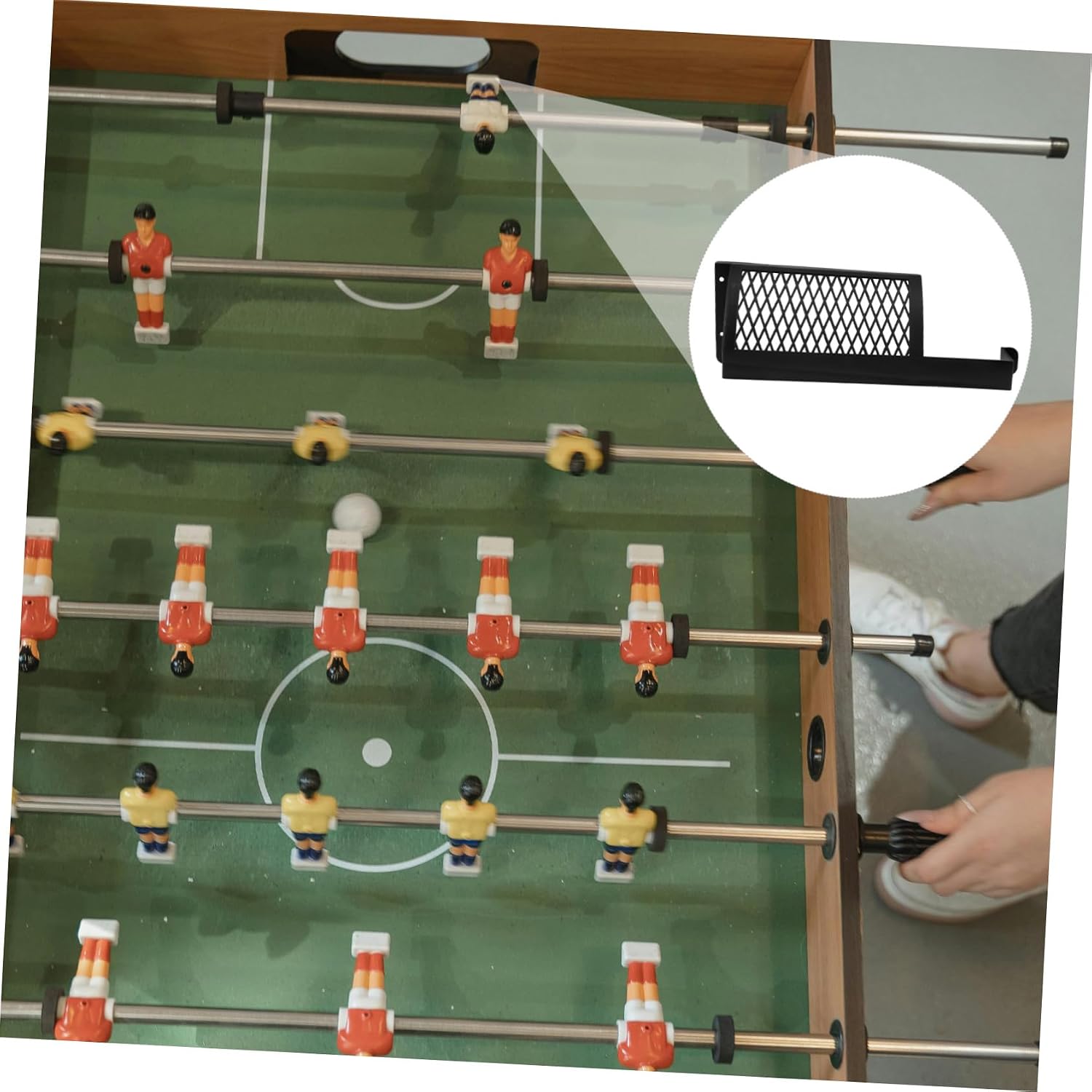 Foosball Table Ball Holder Box and Goal Net Frame Replacement Parts Mesh Storage for Table Soccer Accessories 11.81X4.33X2.36In Lightweight Durable for Game Equipment Repair