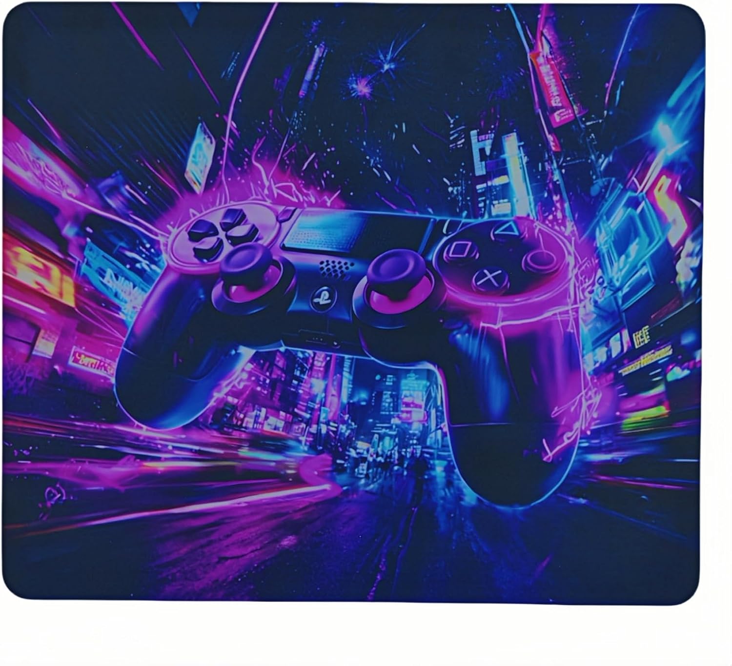 HOUHANG Anime Pattern Electronic Sports Mouse Pad Tempered Glass Surface, (14in*12in) Smooth, Non Slip PU Rubber Back, Stable, is a Wave Mouse pad。 (25881)