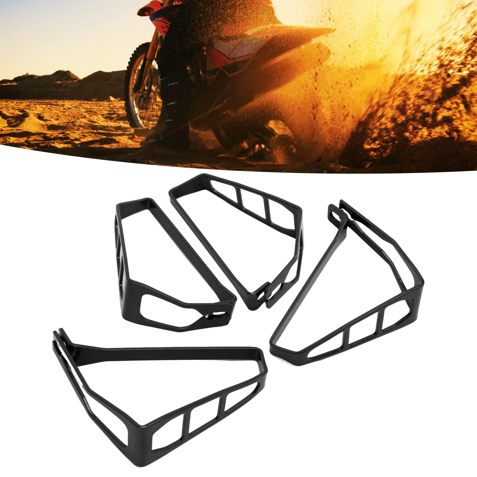 Richtingaanwijzer Grille Cover Bescherming, 4 Stuks Motor Richtingaanwijzer Grill Aluminium Beschermhoes Cover voor R1250GS LC Adventure F850GS (BLACK