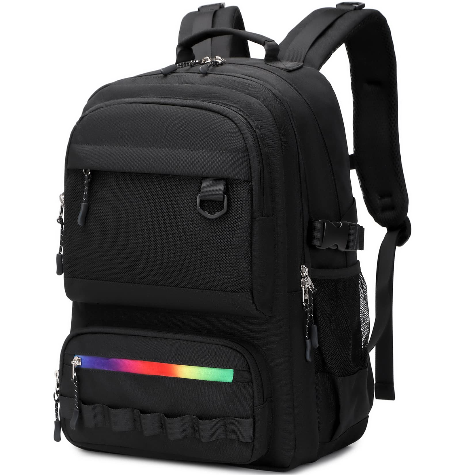 Lanola High School Middle Bookbag for Boy Girls Lightweight School Bag College Backpack for Men Women Travel bag - Black