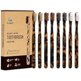 Biodegradable Eco-Friendly Cellulose Acetate Toothbrushes - 8 Count