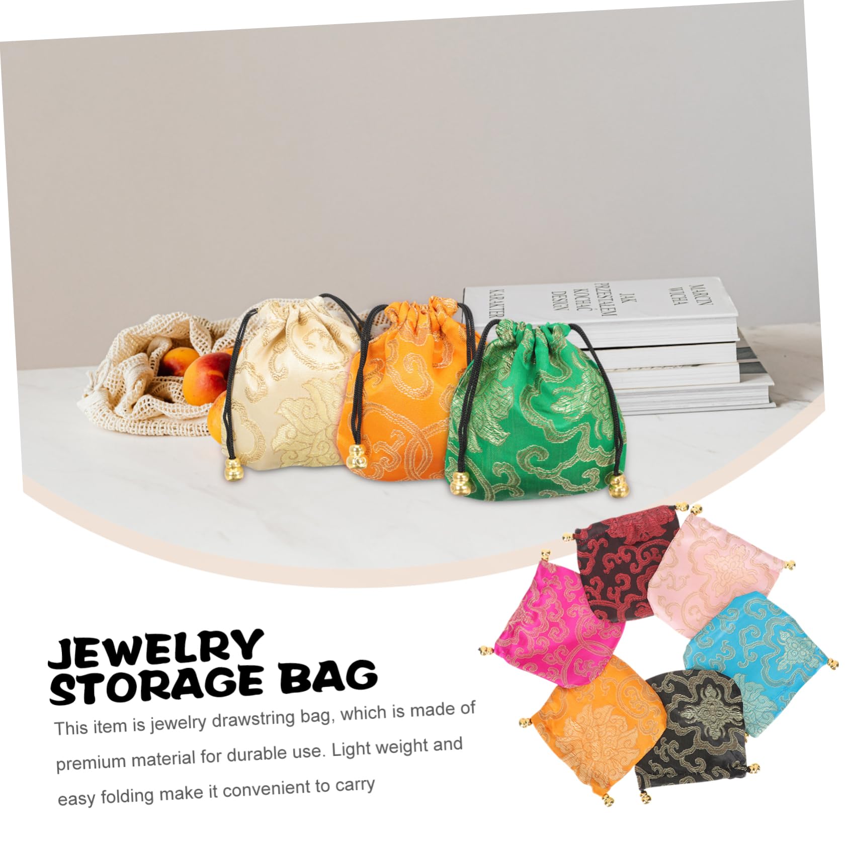 24 pièces sac à bijoux bijoux cordon pochette à bijoux collier étui de voyage pochette à bijoux cordon sacs cadeaux bijoux de voyage petits sacs à cordon conseils petit bijoux tissu/1107