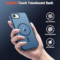 Vista 1078 de SUPFINE Funda magnética para iPhone 11 (compatible con MagSafe) (protección contra caídas de grado militar), translúcida mate a prueba de golpes