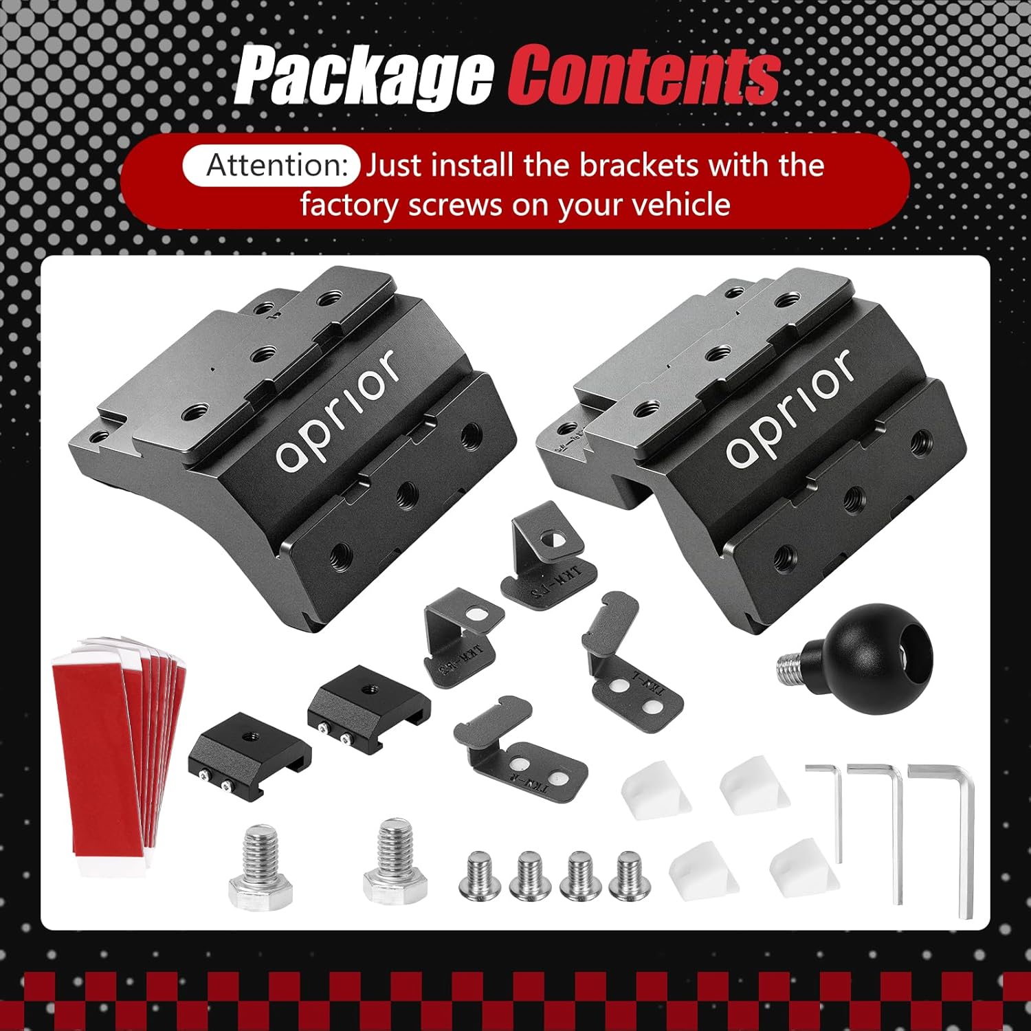 Upgraded Quick Release Dual A-Pillar Light Mounts for Toyota Tacoma 2016-2026 Non-Destructive Installation, Modular Brackets for Offroad LED Pod Lights & Ditch Lights(No Drilling)