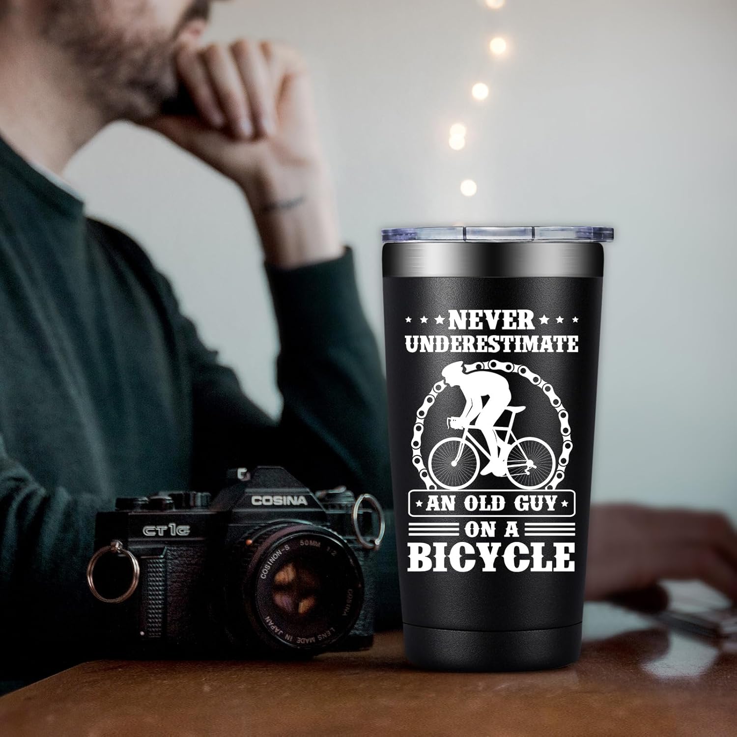 Gifts for Cyclist for Men Women - Cycling Gifts for Bicycle Lovers - Christmas Father's Day for Men Husband Boyfriend - 20oz Cycologist Tumbler