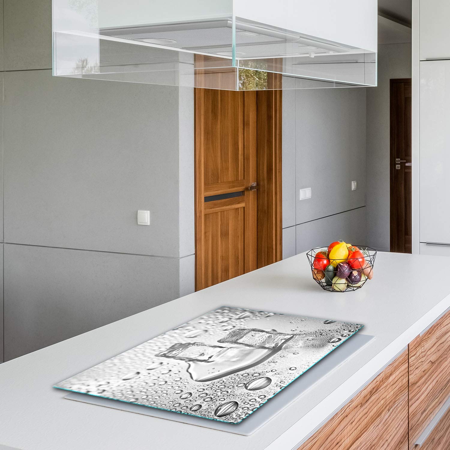 Plaque De Protection Pour Cuisinière - Verre Trempé 60x52cm Motif épices - Planche à Découper & Anti-éclaboussures