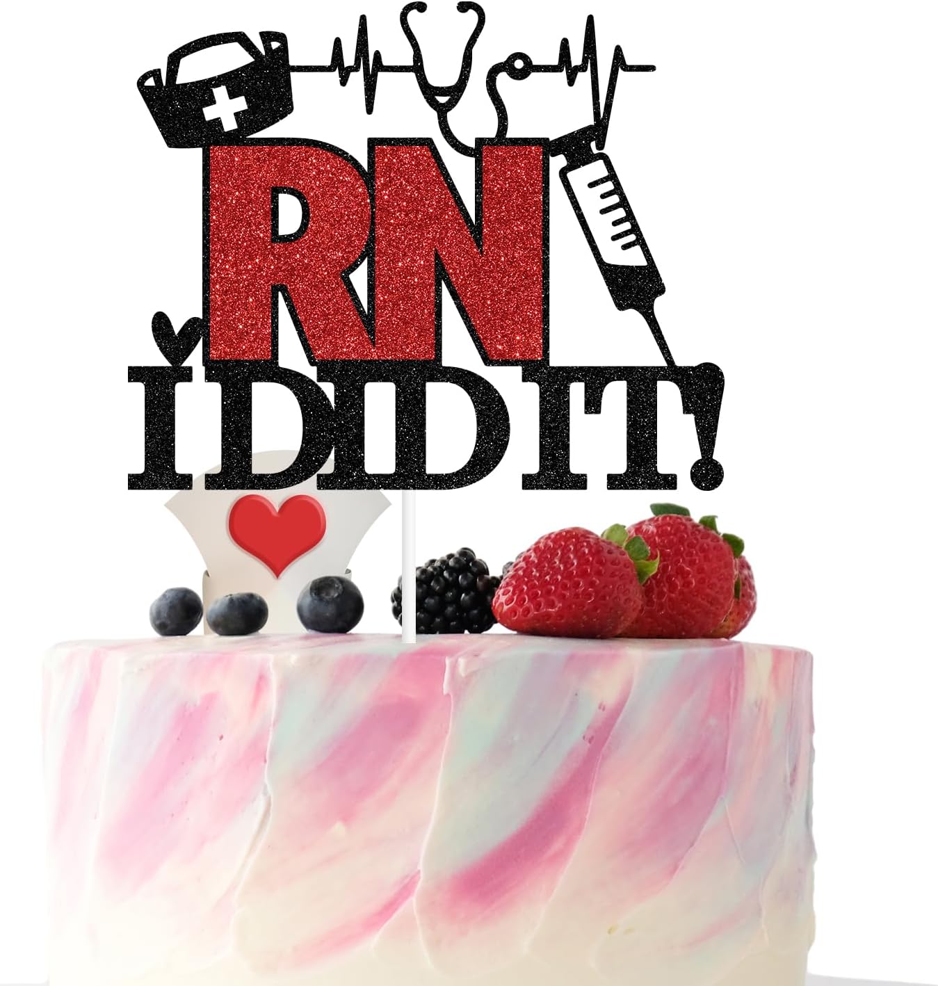 RN I Did It Cake Topper, Congrats RN, It's Giving RN, Congrats Nurse, Nursing School Graduation Party Decorations
